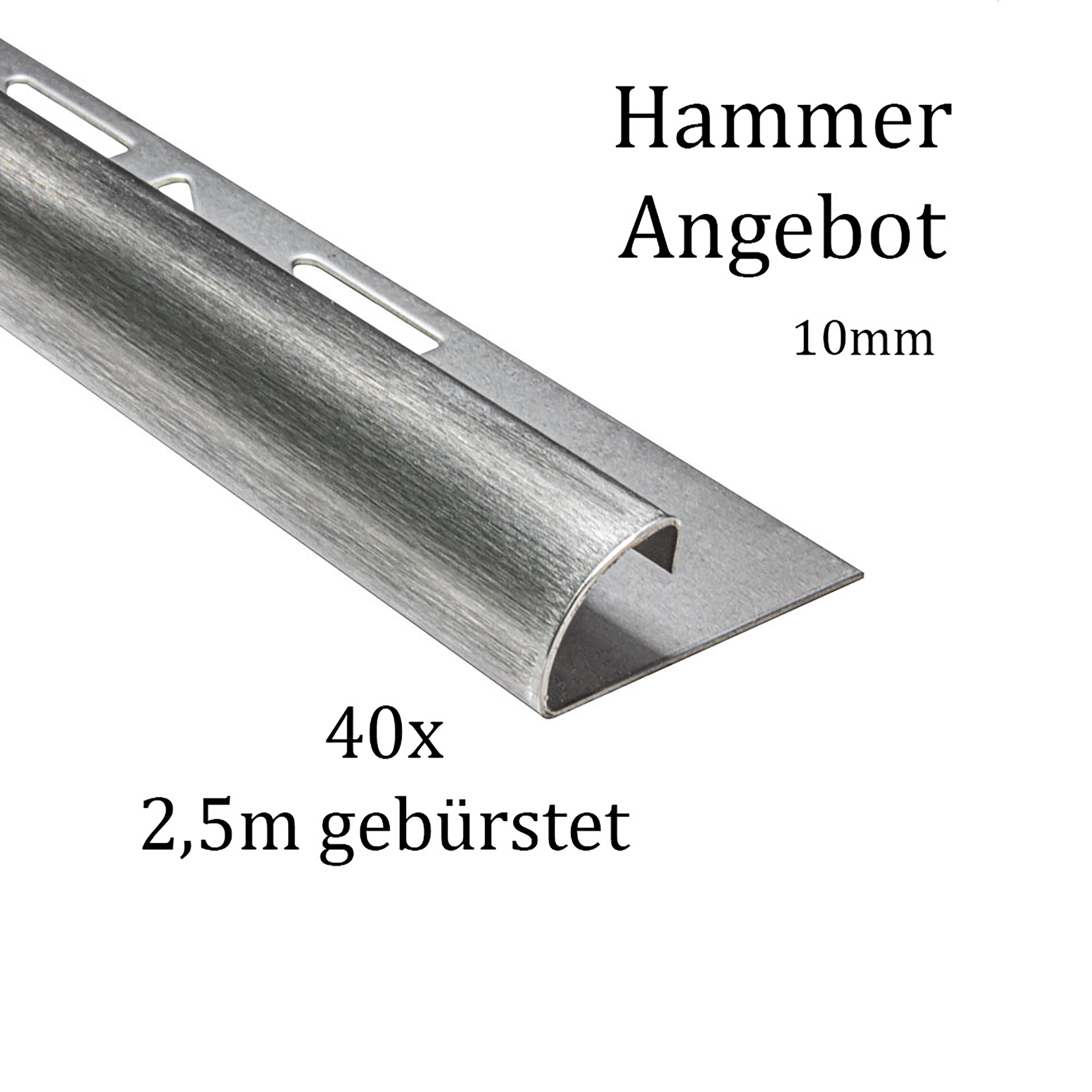 40x Viertelkreis Edelstahlschiene Fliesenschiene Fliesenprofil 10mm gebürstet 40x Viertelkreis Edelstahlschiene Fliesenschiene Fliesenprofil 10mm gebürstet