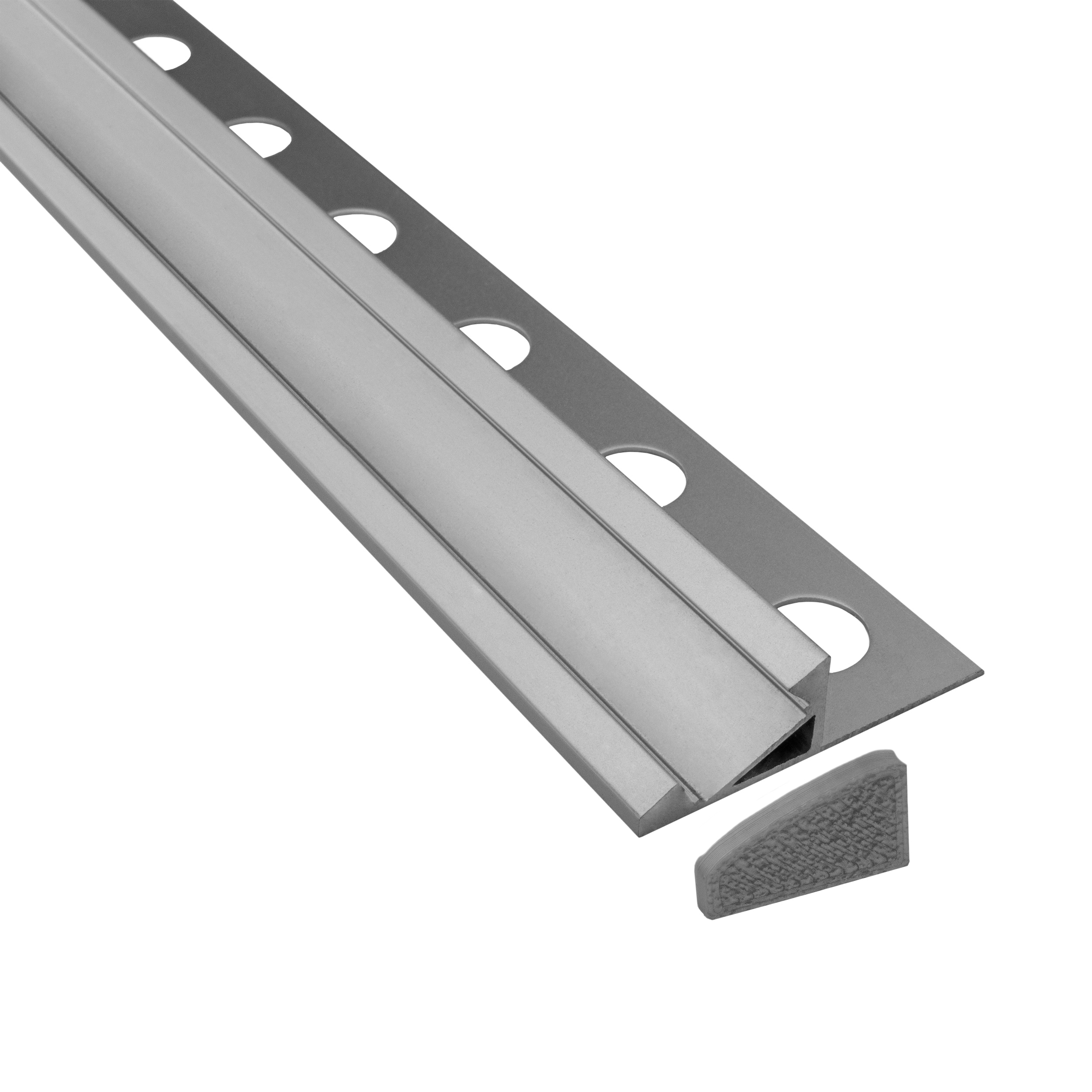 T77 LED Alu Fliesenprofil 10mm silber 20°