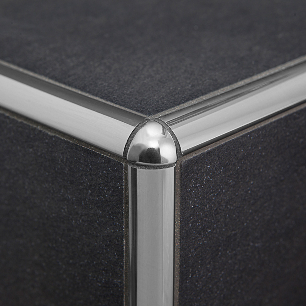 Viertelkreis Inneneck Vollmaterial Edelstahl V2A 8mm glänzend