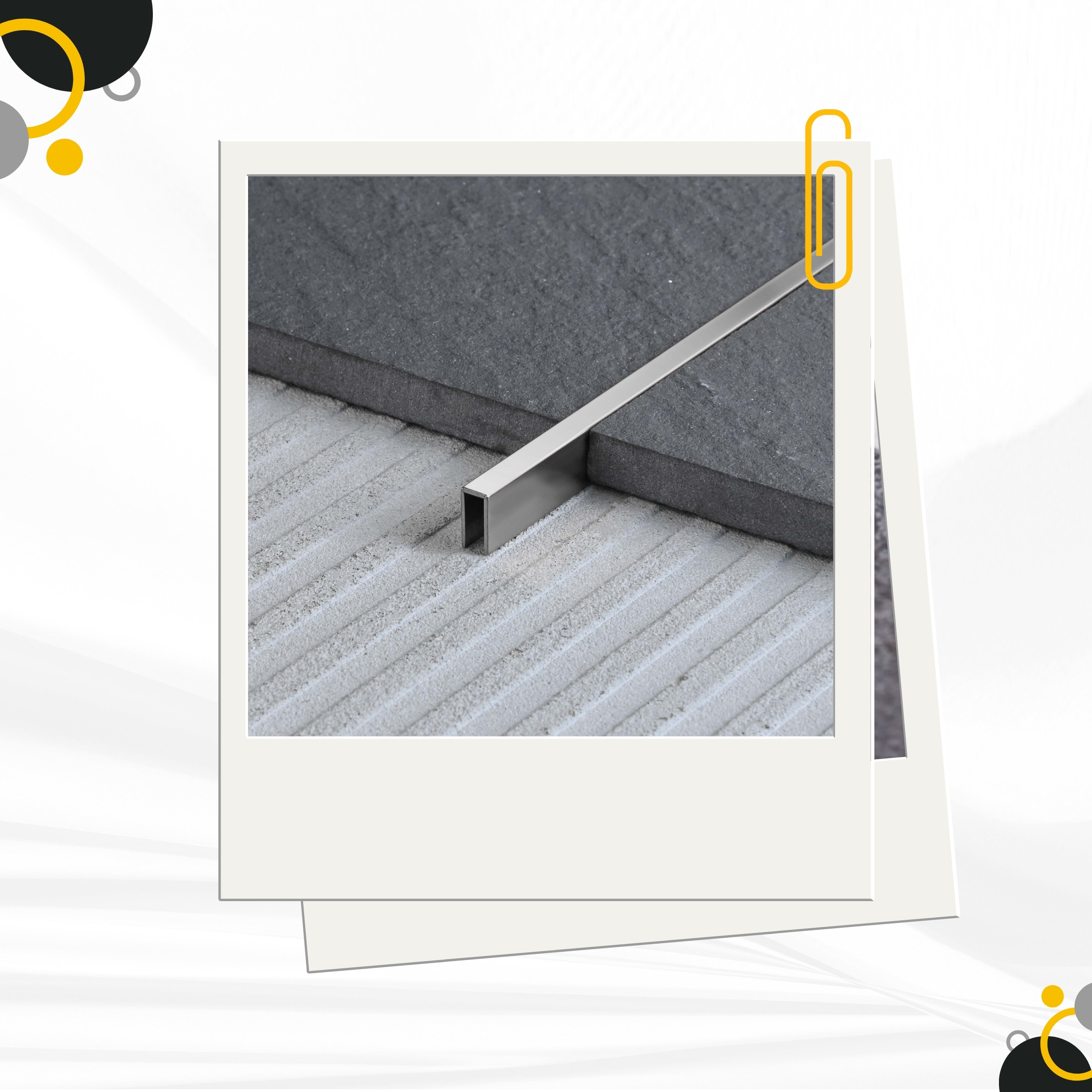 Deko Bordüre U-Profil Zierleiste Fliesenschiene Edelstahl V2A L250cm 3mm