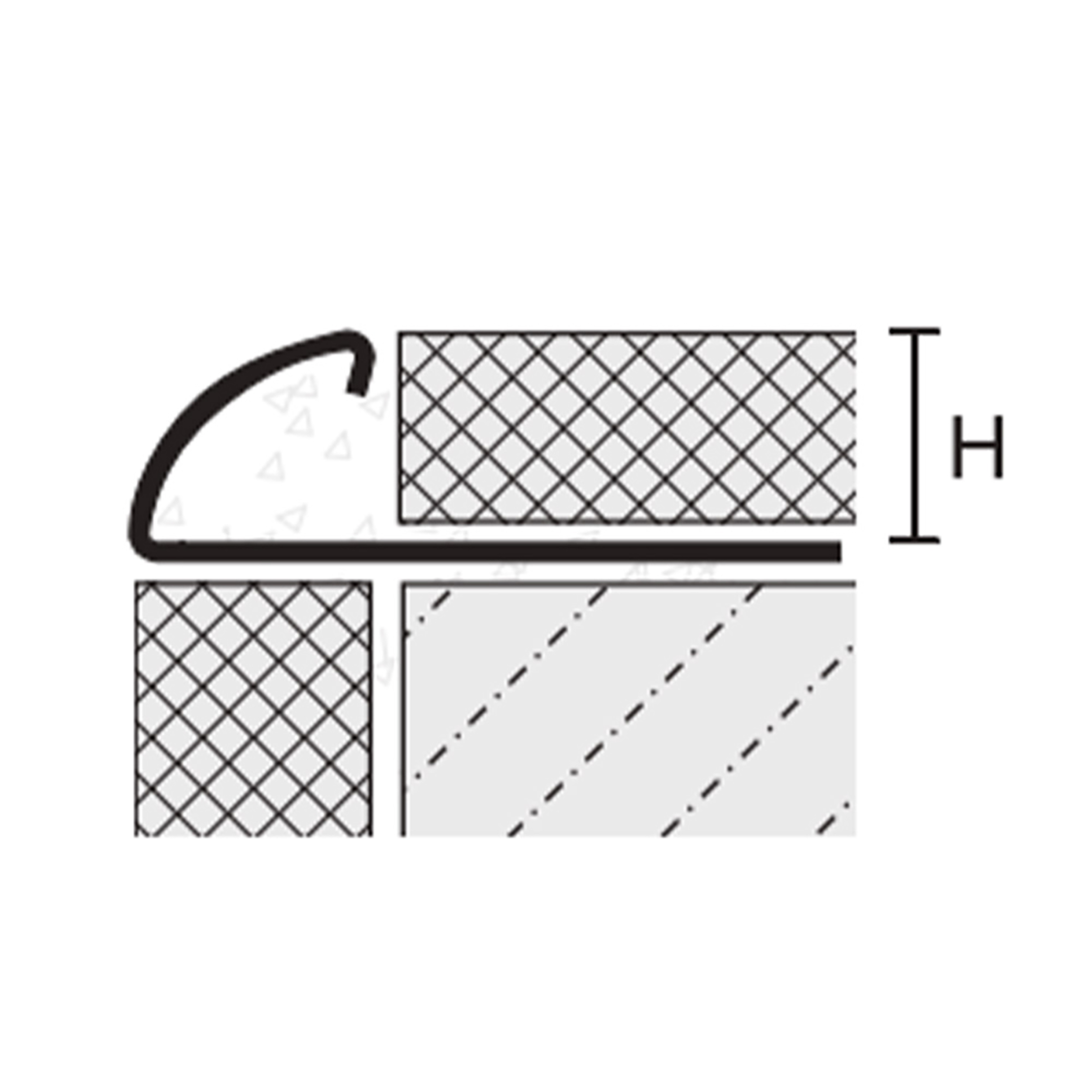 10x Viertelkreis Edelstahlschiene Fliesenschiene Fliesenprofil 25m 12mm gebürstet