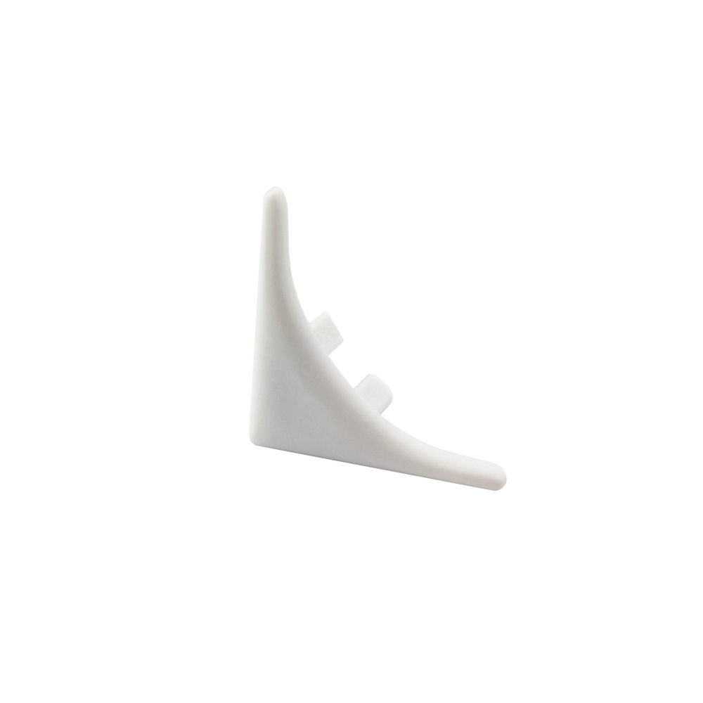 Abdeckschiene für Badewannen Spültisch mit Dichtlippe PVC weiss Endkappe PVC