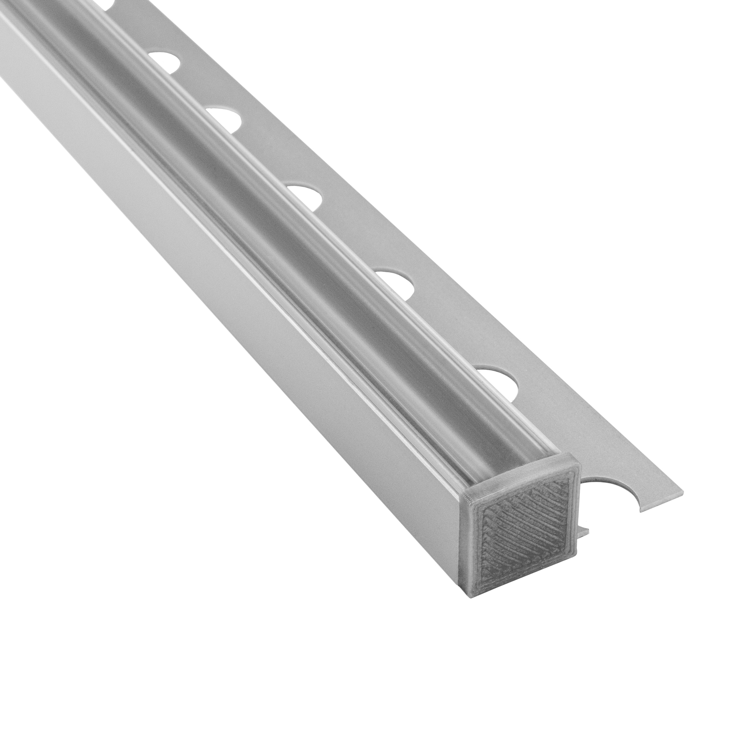 T77 LED Alu Fliesenprofil 12mm silber 2m klar
