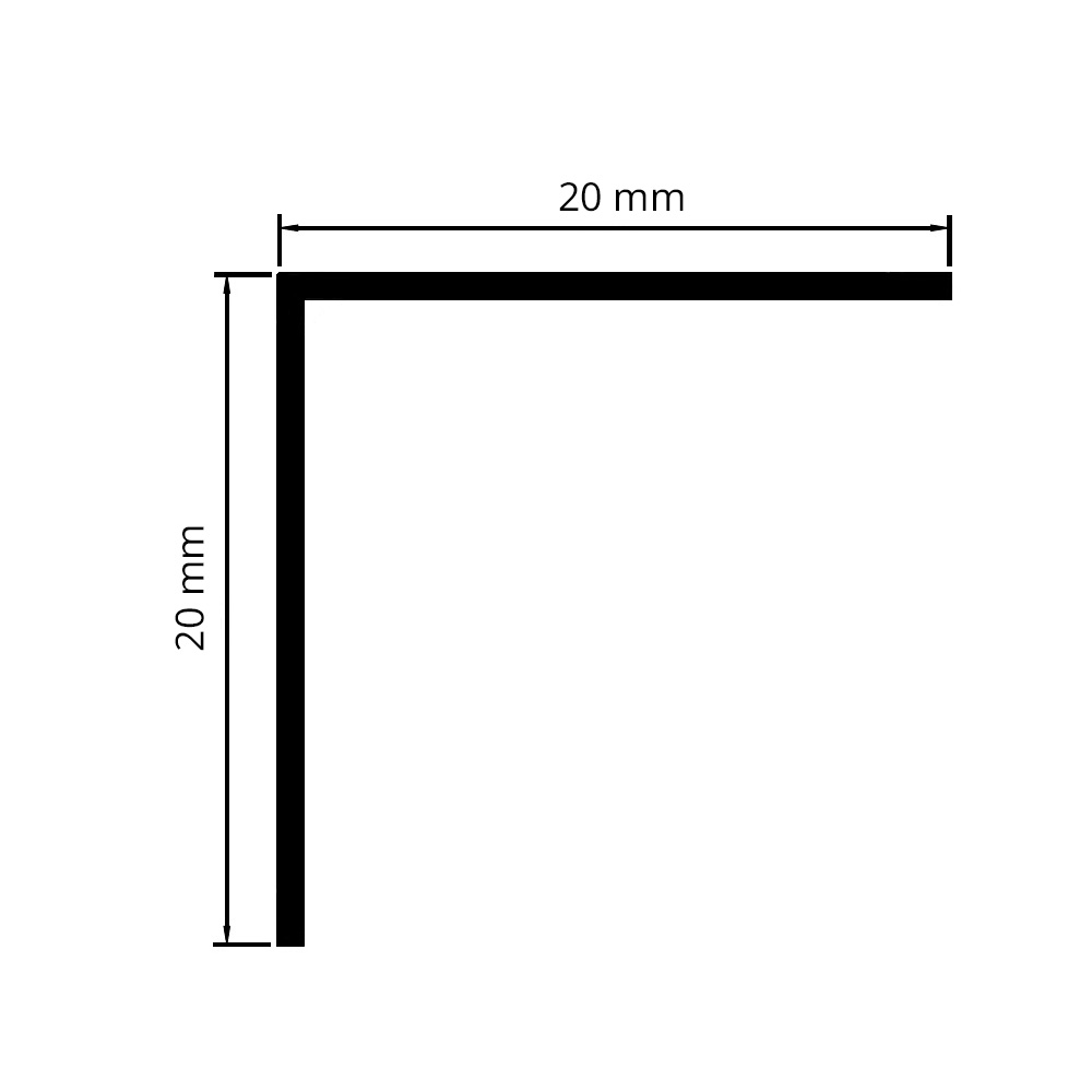 PVC Winkel-Profil Kunststoff Kantenschutz Zierleiste Profil weiss 270cm 20mm