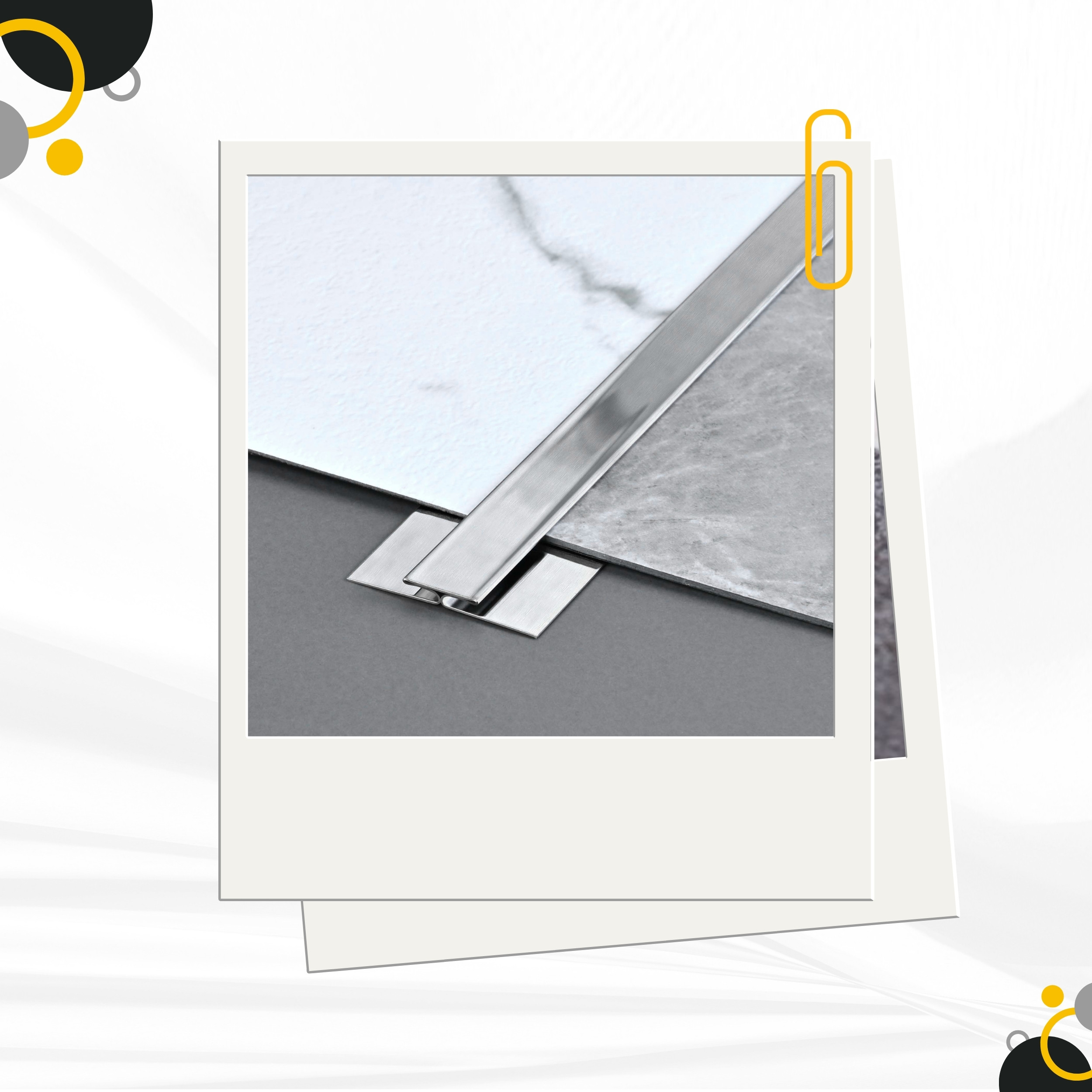 Vinyl Übergangs-, H-Profil Edelstahl V2A L250cm H2mm silber, schwarz anthrazit gebürstet