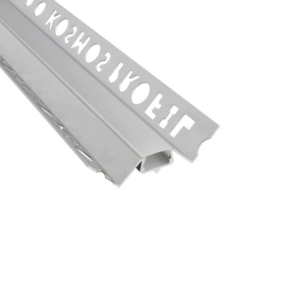 IN-T77 LED Alu Fliesenprofil Ecke innen 10mm silber 1m opal IN-T77 LED Alu Fliesenprofil Ecke innen 10mm silber 2m opal