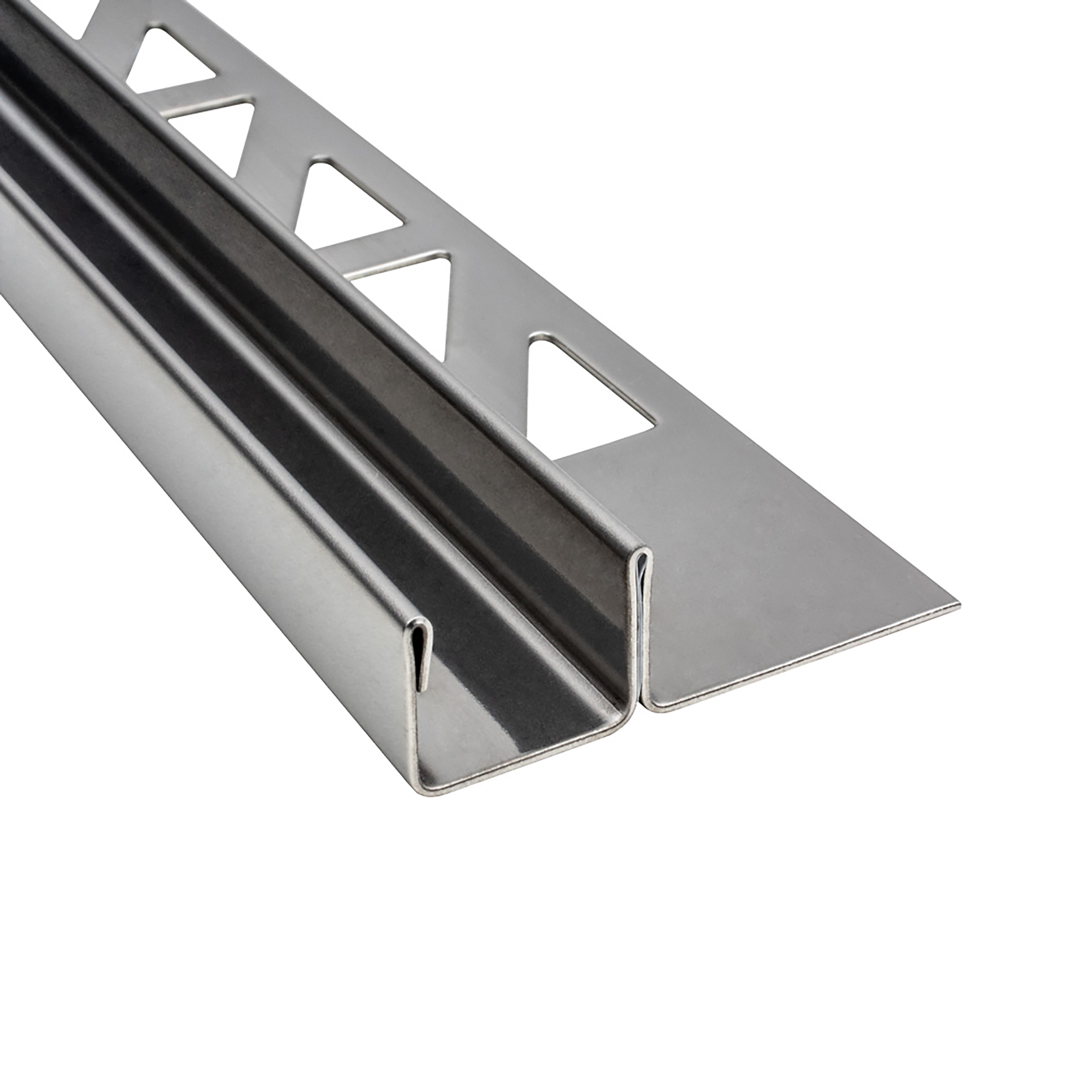 Glas-Fliesenprofil Edelstahl Klemmprofil Wandprofil V2A 2m H12.5mm 13mm-Glas glänzend Glas-Fliesenprofil Edelstahl Klemmprofil Wandprofil V2A 2m H12.5mm 13mm-Glas glänzend