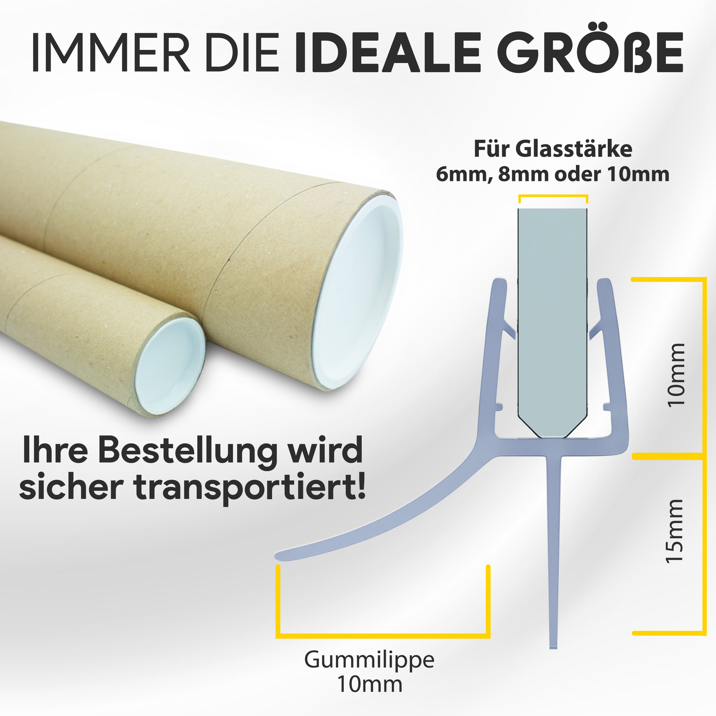 Duschdichtung PVC Ersatzdichtung Duschkabine Bad TYP-6 200cm Glasstärke 6mm Duschdichtung PVC Ersatzdichtung Duschkabine Bad TYP-6 200cm Glasstärke 10mm