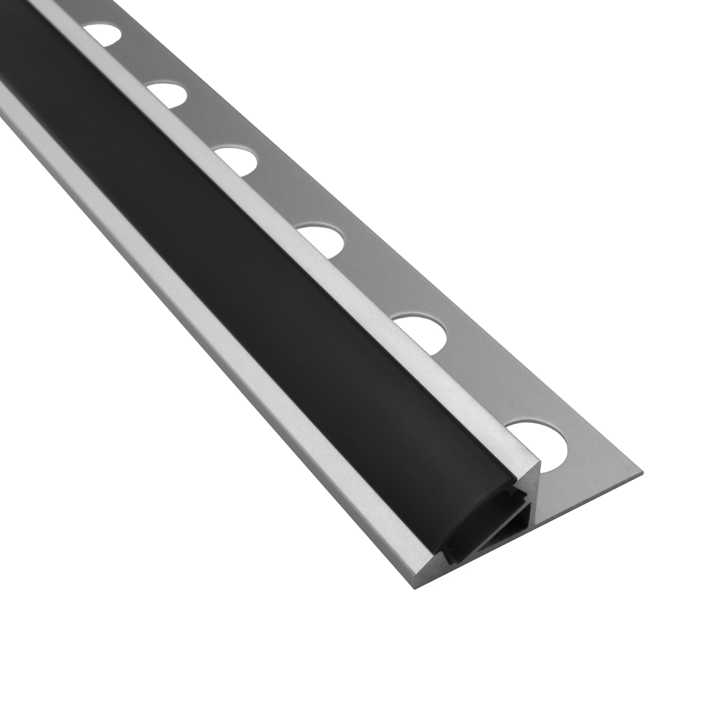 T77 LED Alu Fliesenprofil 12mm silber 30°
