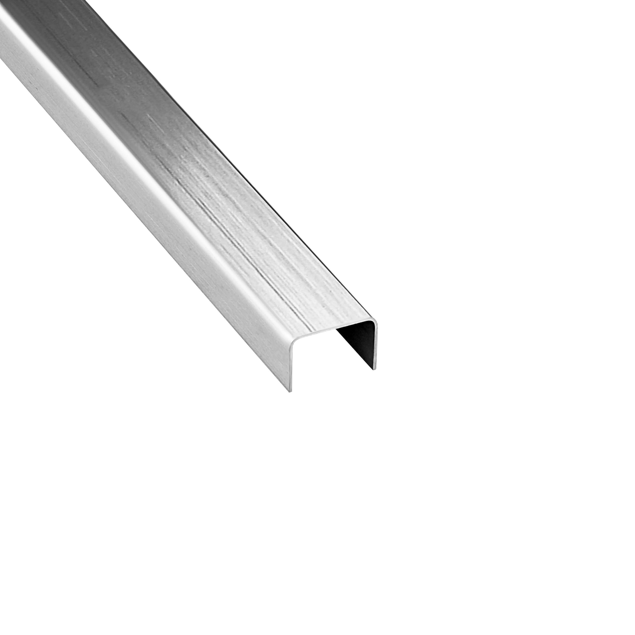 U Profil Edelstahlschiene Bordüre Fliesenschiene Edelstahl V2A L250cm 15mm silber gebürstet U Profil Edelstahlschiene Bordüre Fliesenschiene Edelstahl V2A L250cm 15mm silber gebürstet
