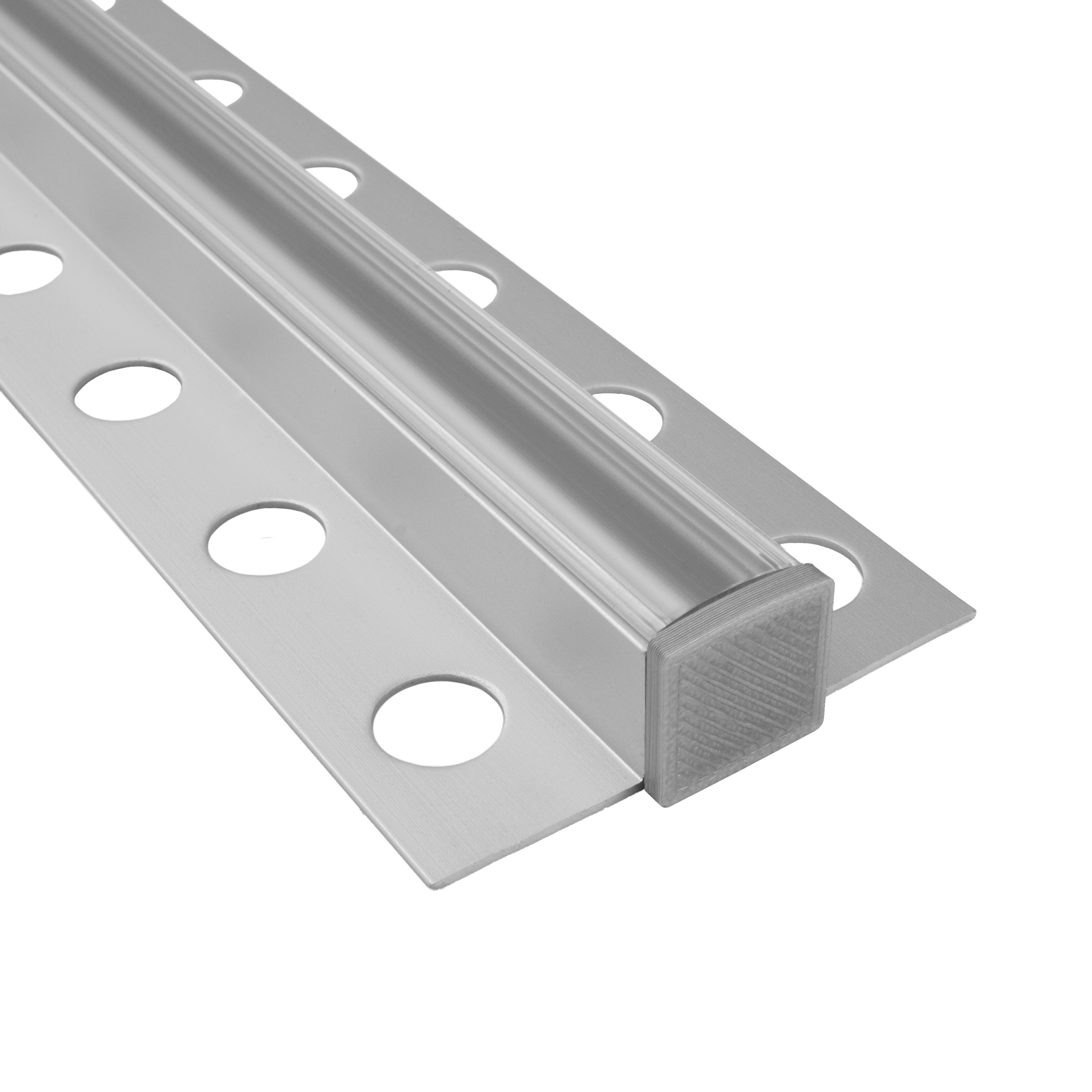 T77 LED Alu Fliesenprofil Bordüre 12mm silber 2m klar