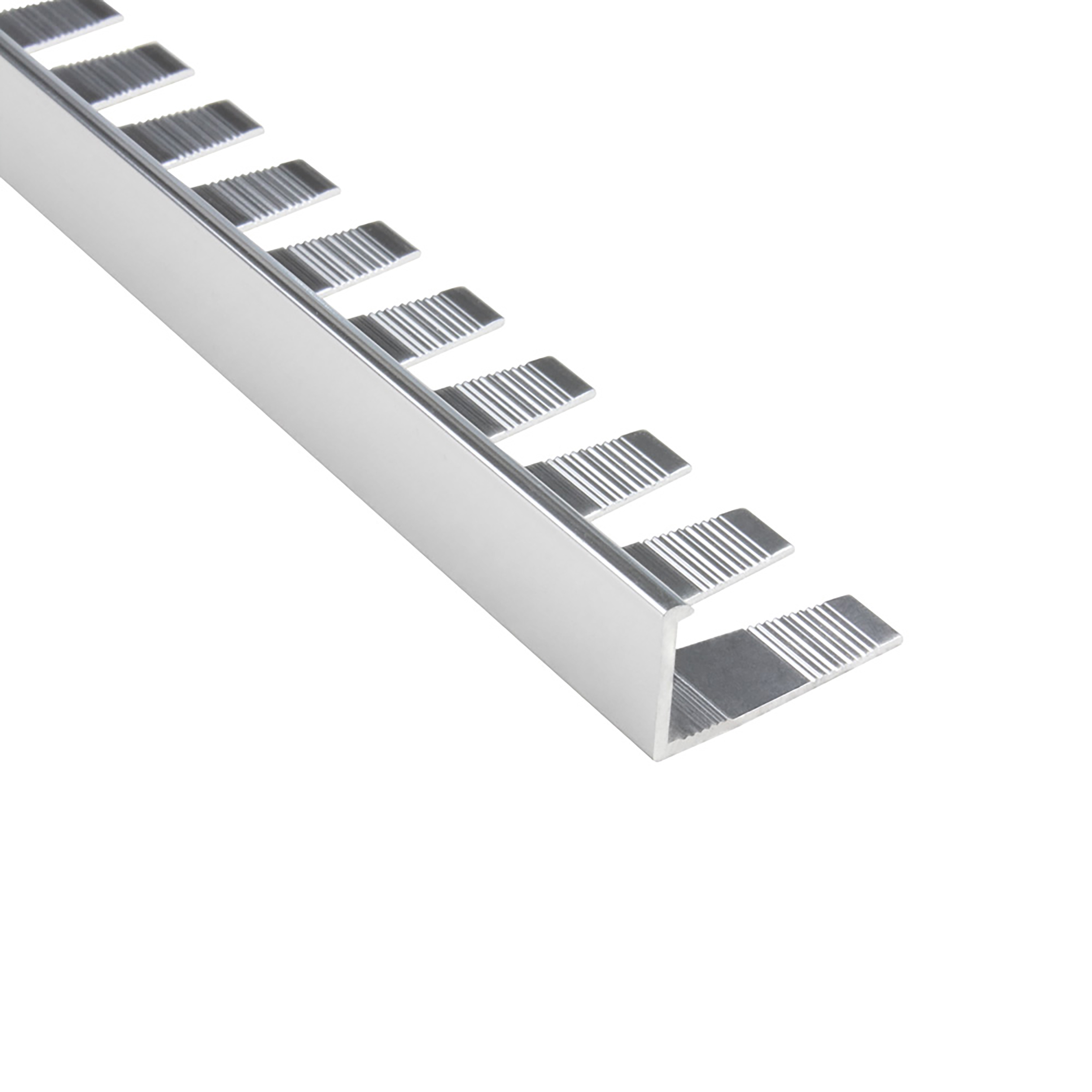 Alu L-Profil biegbar Fliesenschiene Schiene silber poliert L270cm 8mm