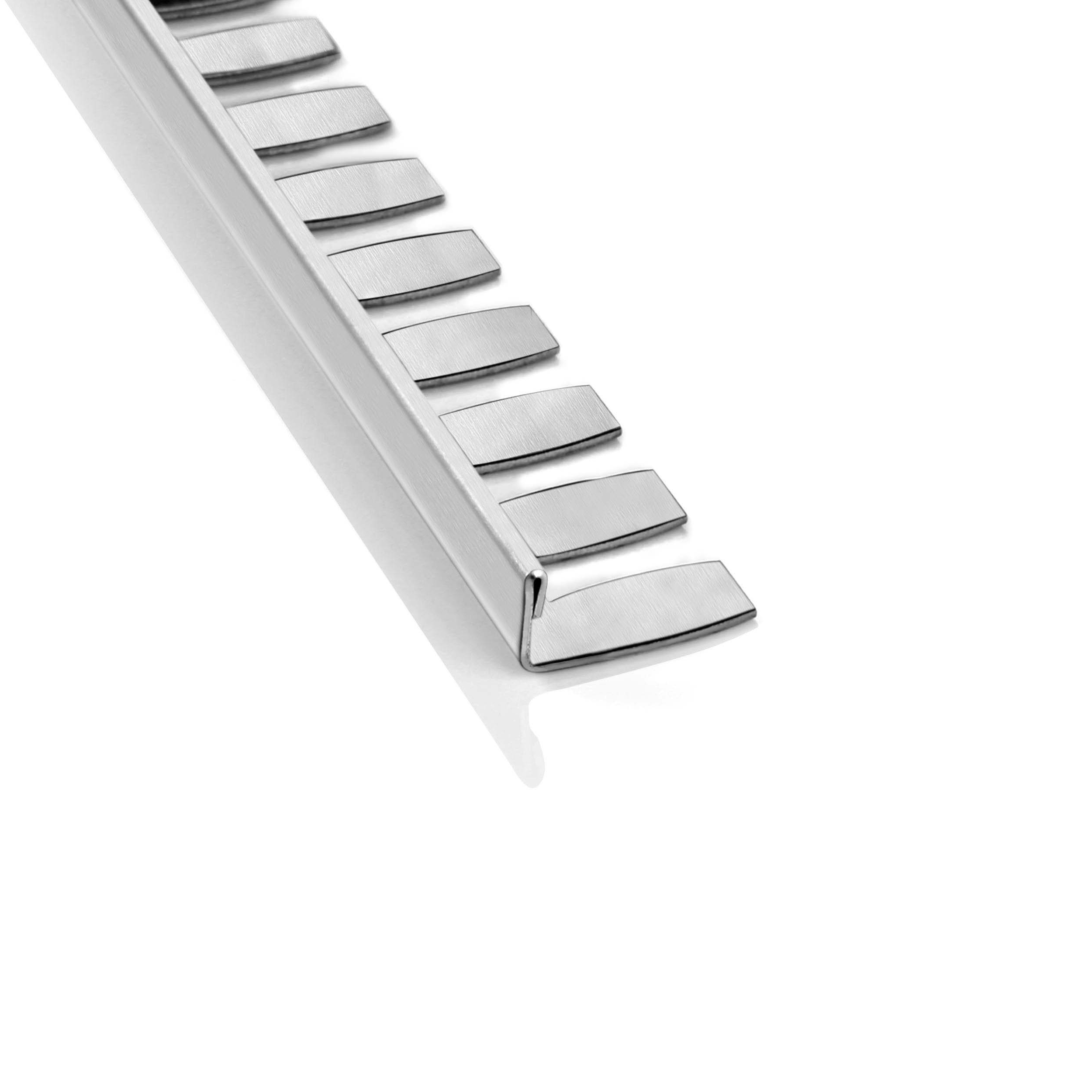 L-Profil flexibel biegbar Edelstahl Fliesenschiene V2A, 250cm, H10mm, silber gebürstet L-Profil flexibel biegbar Edelstahl Fliesenschiene V2A, 250cm, H10mm, silber gebürstet