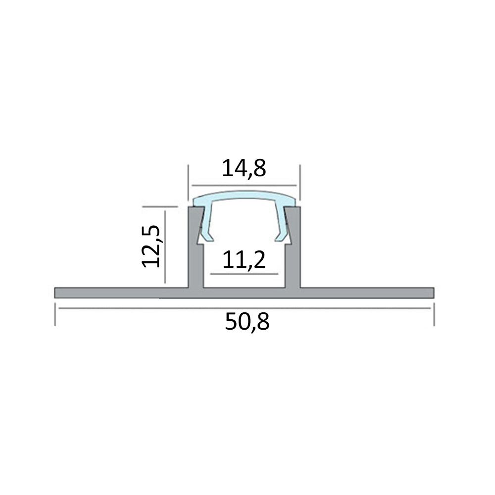 T77 LED Alu Fliesenprofil Bordüre 12mm silber T77 LED Alu Fliesenprofil Bordüre 10mm silber