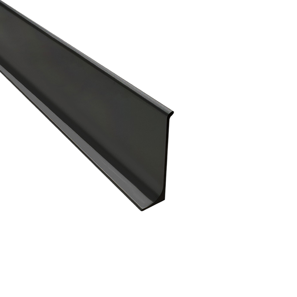 Alu Sockelleiste Fußbodenleisten eloxiert matt L200cm H60mm schwarz 200cm