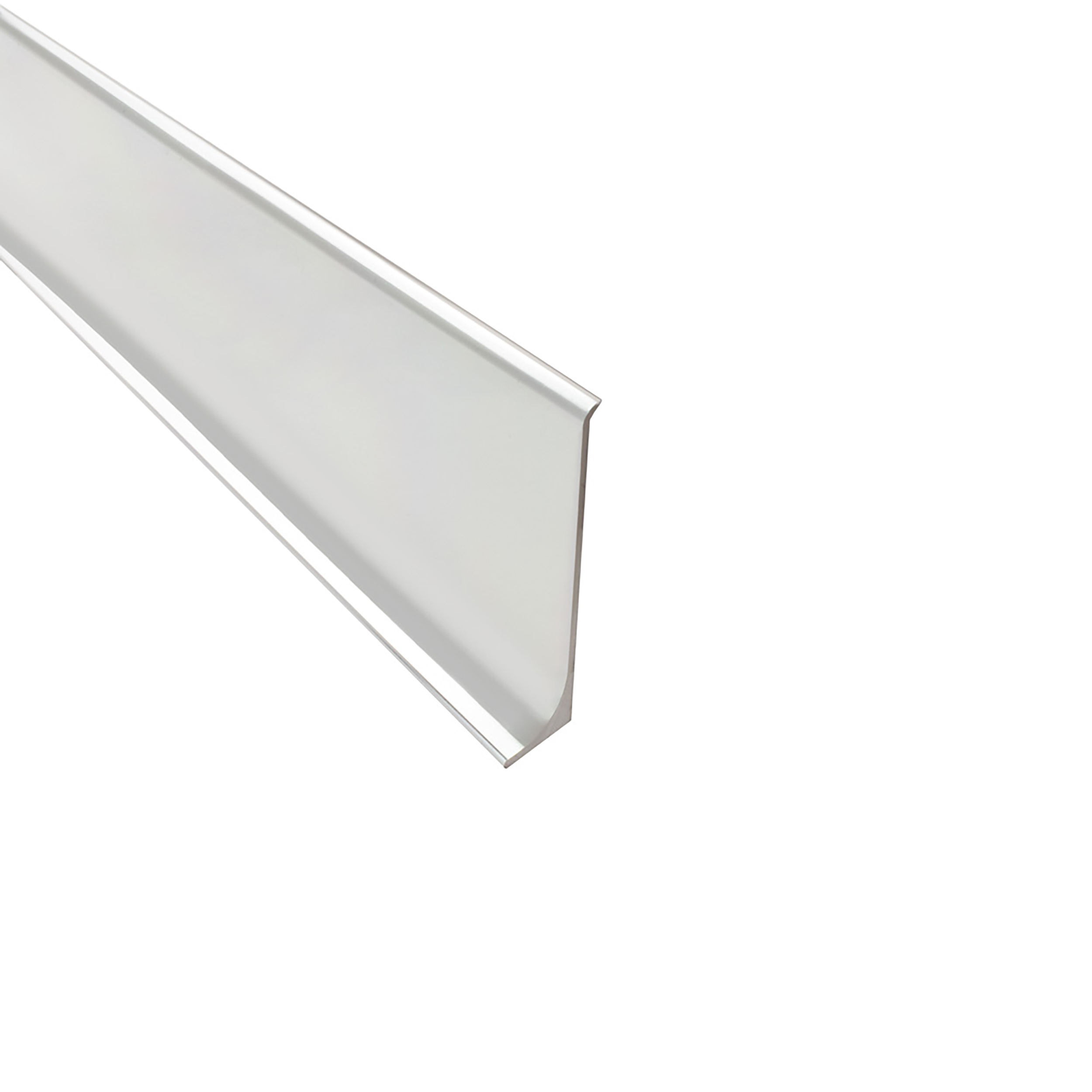 Alu Sockelleiste Fußbodenleisten eloxiert silber L270cm H60mm poliert