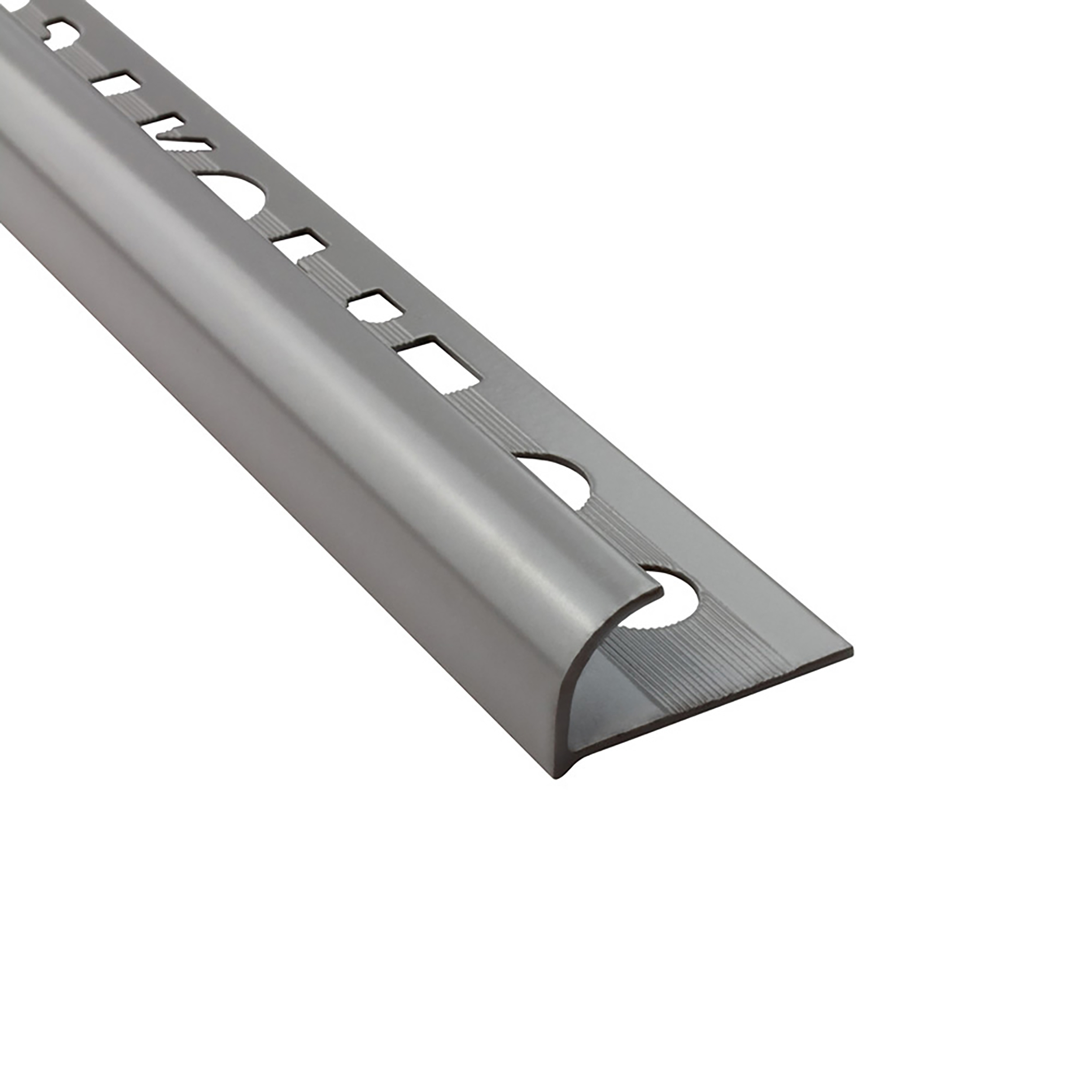 Alu Viertelkreis Profil Fliesenschiene eloxiert grau 2,7m 12mm matt Alu Viertelkreis Profil Fliesenschiene eloxiert grau 2,7m 12mm matt