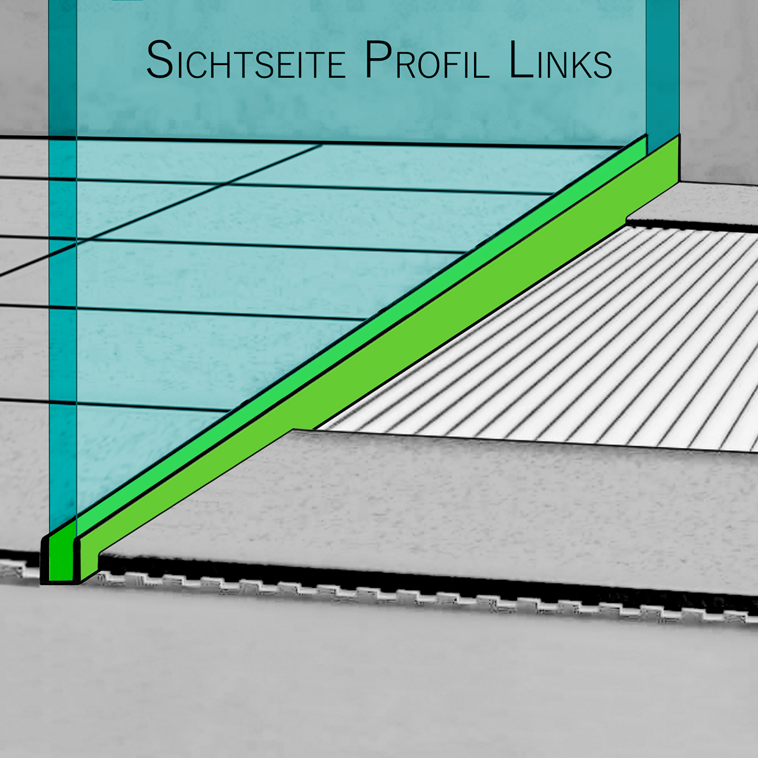 Glashalter- Duschprofil, Keil- Gefälle-Profil begehbare Dusche H19 G13 Links 200cm glänzend Glashalter- Duschprofil, Keil- Gefälle-Profil begehbare Dusche H19 G13 Links 200cm glänzend