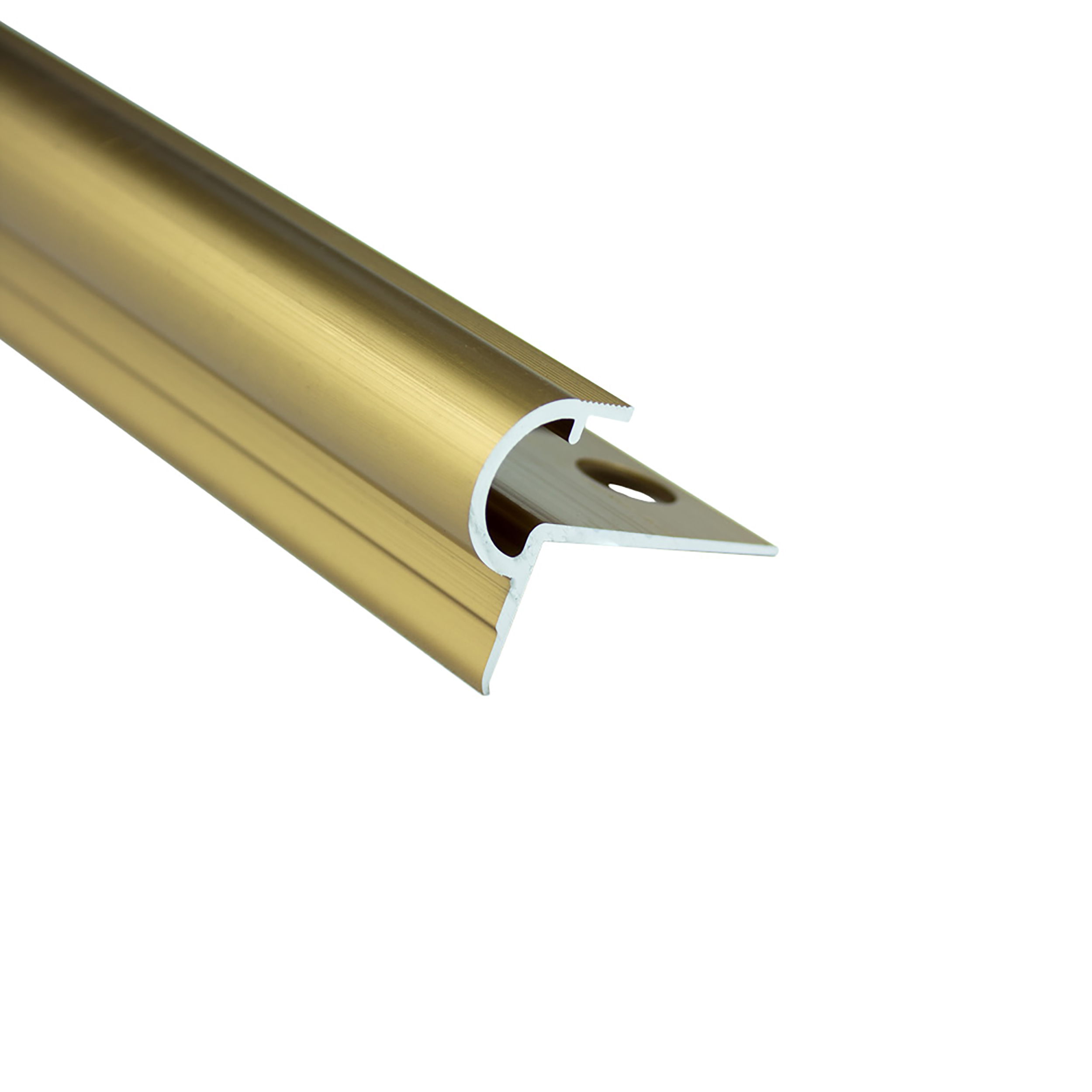 Alu Stufenprofil Fliesenschiene Profil Treppe Schiene gold matt L300cm H10mm Alu Stufenprofil Fliesenschiene Profil Treppe Schiene gold matt L300cm H10mm