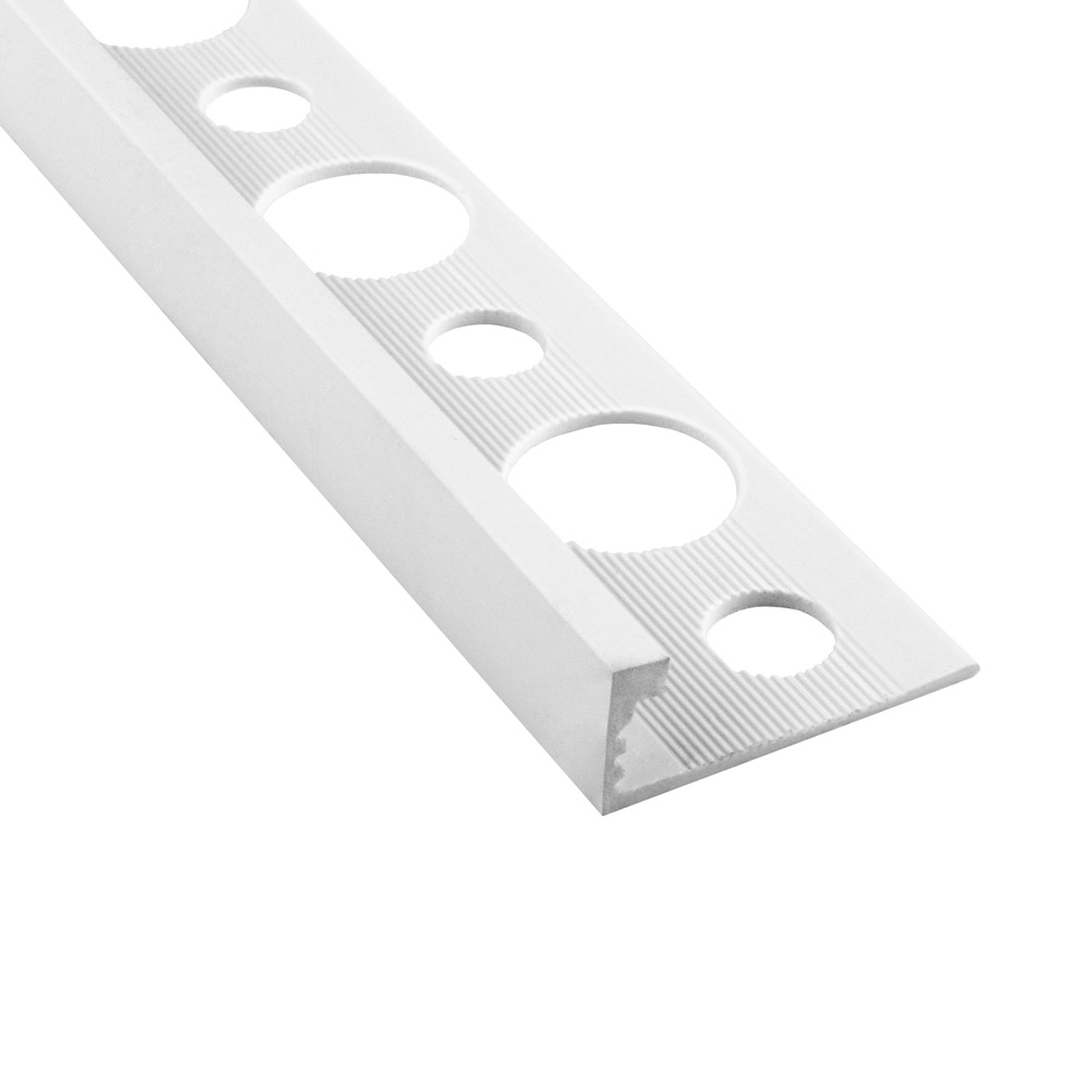 PVC L-Profil Fliesenschiene Fliesenprofil Kunststoff Schiene weiß L270cm 6mm