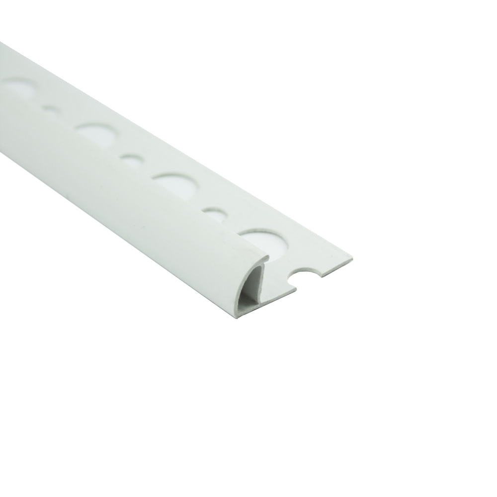 PVC Viertelkreis Fliesenschiene Fliesenprofil Kunststoff Schiene weiß L250cm