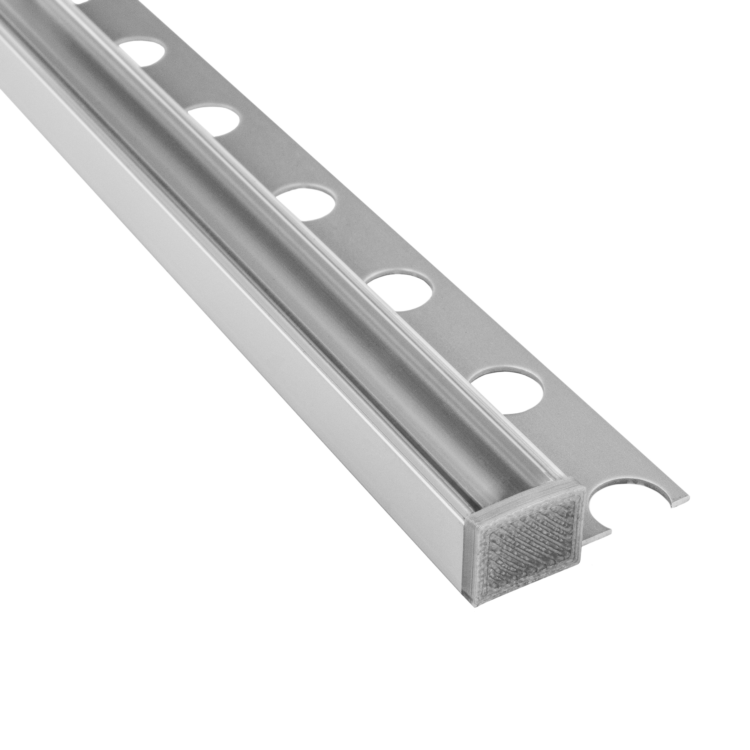T77 LED Alu Fliesenprofil 10mm silber 2m klar