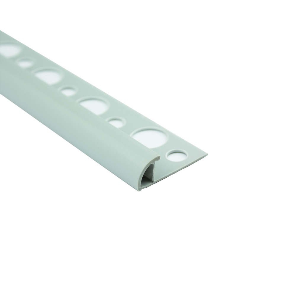 PVC Viertelkreis Fliesenschiene Fliesenprofil Kunststoff Schiene 8mm Manhatten PVC Viertelkreis Fliesenschiene Fliesenprofil Kunststoff Schiene 8mm Manhatten