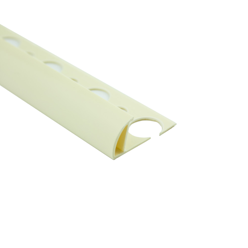 PVC Viertelkreis Fliesenschiene Fliesenprofil Kunststoff Schiene 12,5mm Jasmin PVC Viertelkreis Fliesenschiene Fliesenprofil Kunststoff Schiene 12,5mm