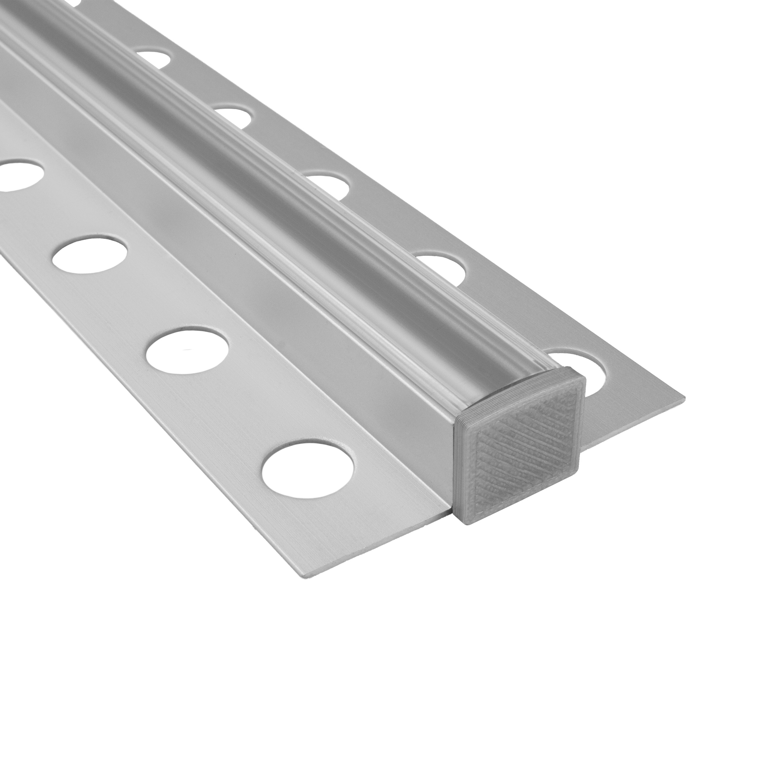 T77 LED Alu Fliesenprofil Bordüre 10mm silber 2m klar