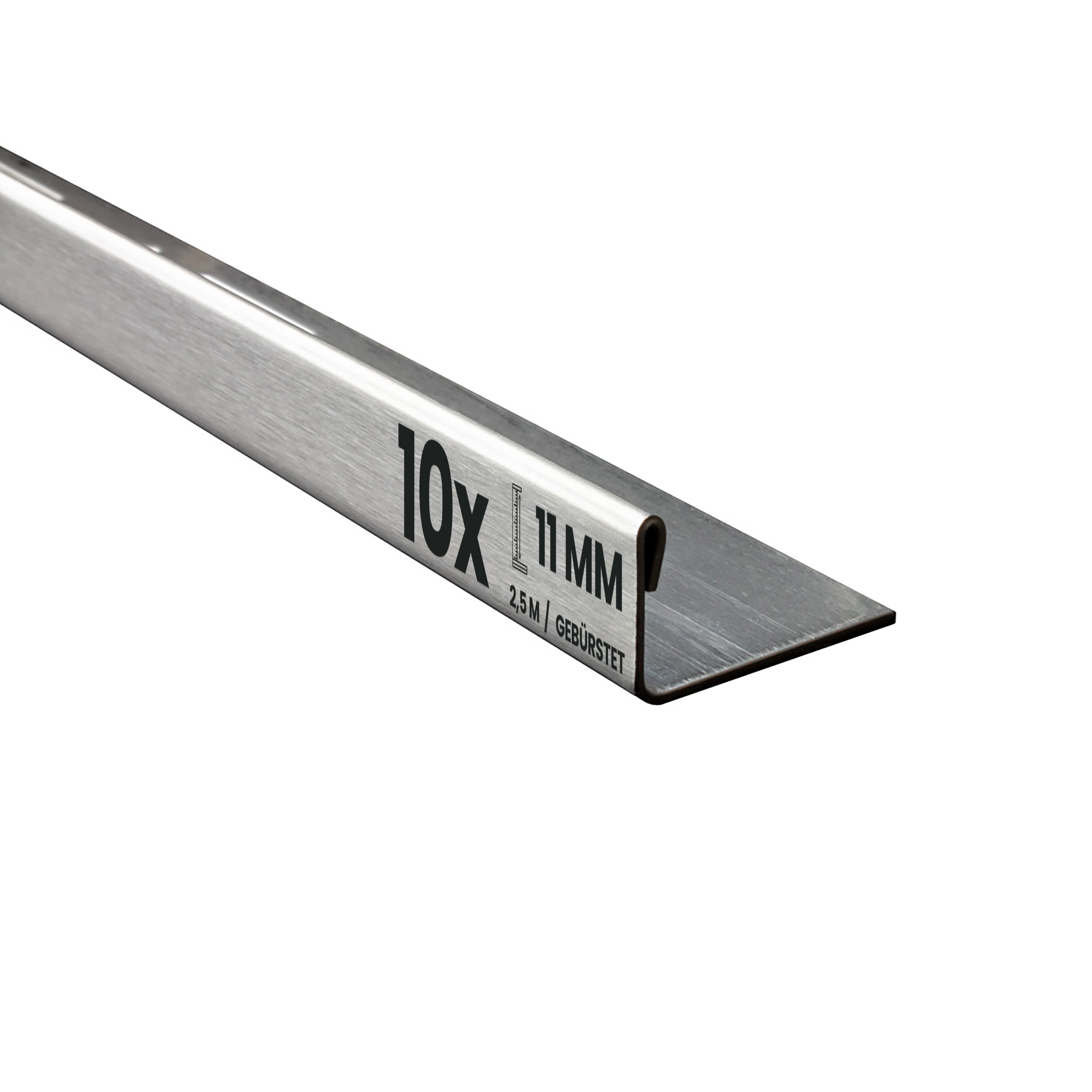 10x L-Profil Edelstahlschiene Fliesenschiene Fliesenprofil L250cm 11mm gebürstet 10x L-Profil Edelstahlschiene Fliesenschiene Fliesenprofil L250cm 11mm gebürstet