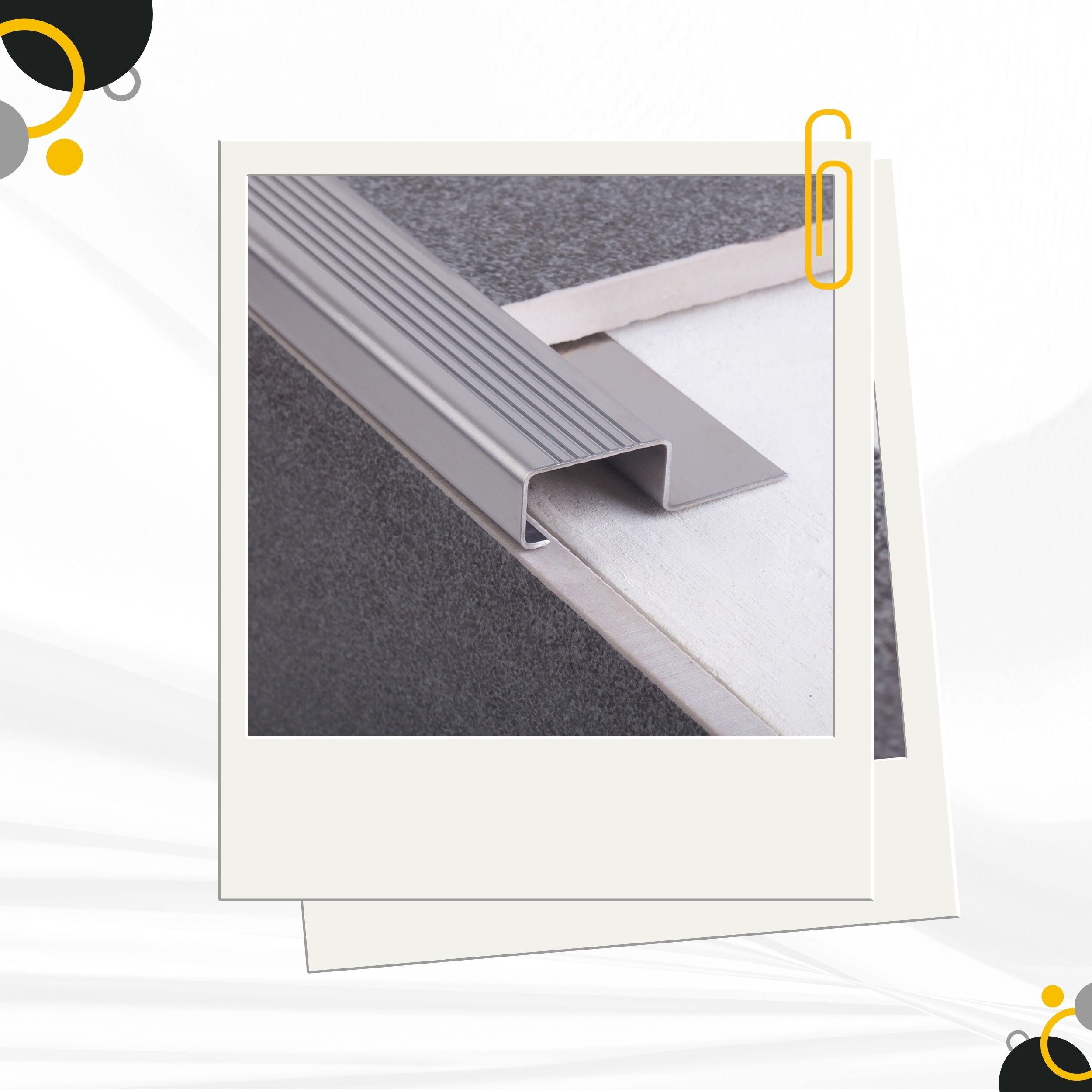 Edelstahl Stufenprofil Fliesenleiste Treppen Schiene 2,5m H10mm Profil gebürstet Edelstahl Stufenprofil Fliesenleiste Treppen H12mm Endkappe glänzend