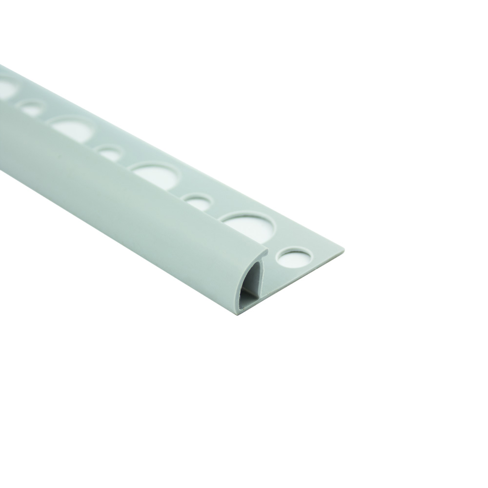 PVC Viertelkreis Fliesenschiene Fliesenprofil Kunststoff Schiene 10mm Manhatten PVC Viertelkreis Fliesenschiene Fliesenprofil Kunststoff Schiene 10mm