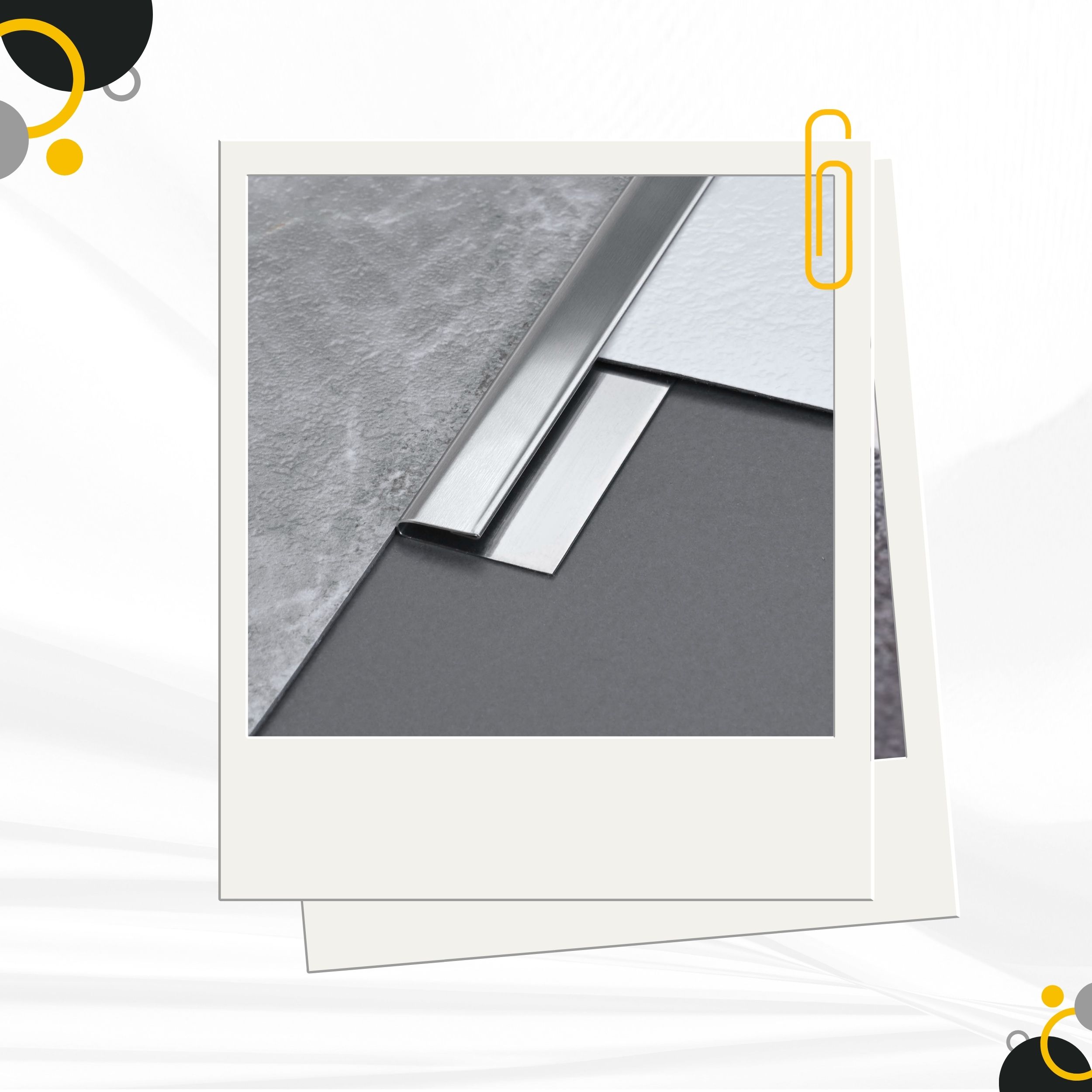 Vinyl Abschluss- / Einfassprofil Edelstahl V2A L250cm H2mm, silber gebürstet