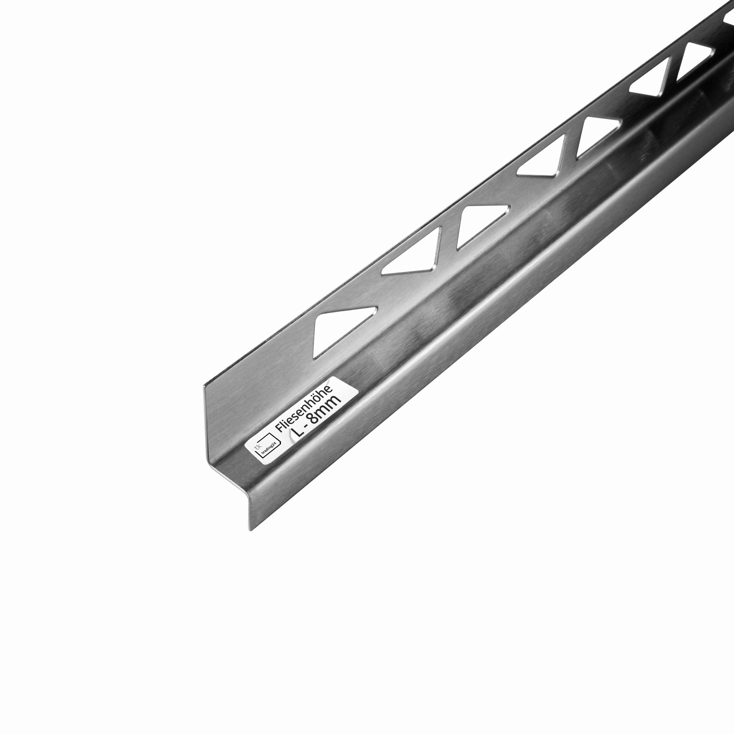 Dusch-, Wand-, Keil-Profil Gefälleprofil begehbare Dusche gebürstet 8mm Typ 6 - Links - 200cm