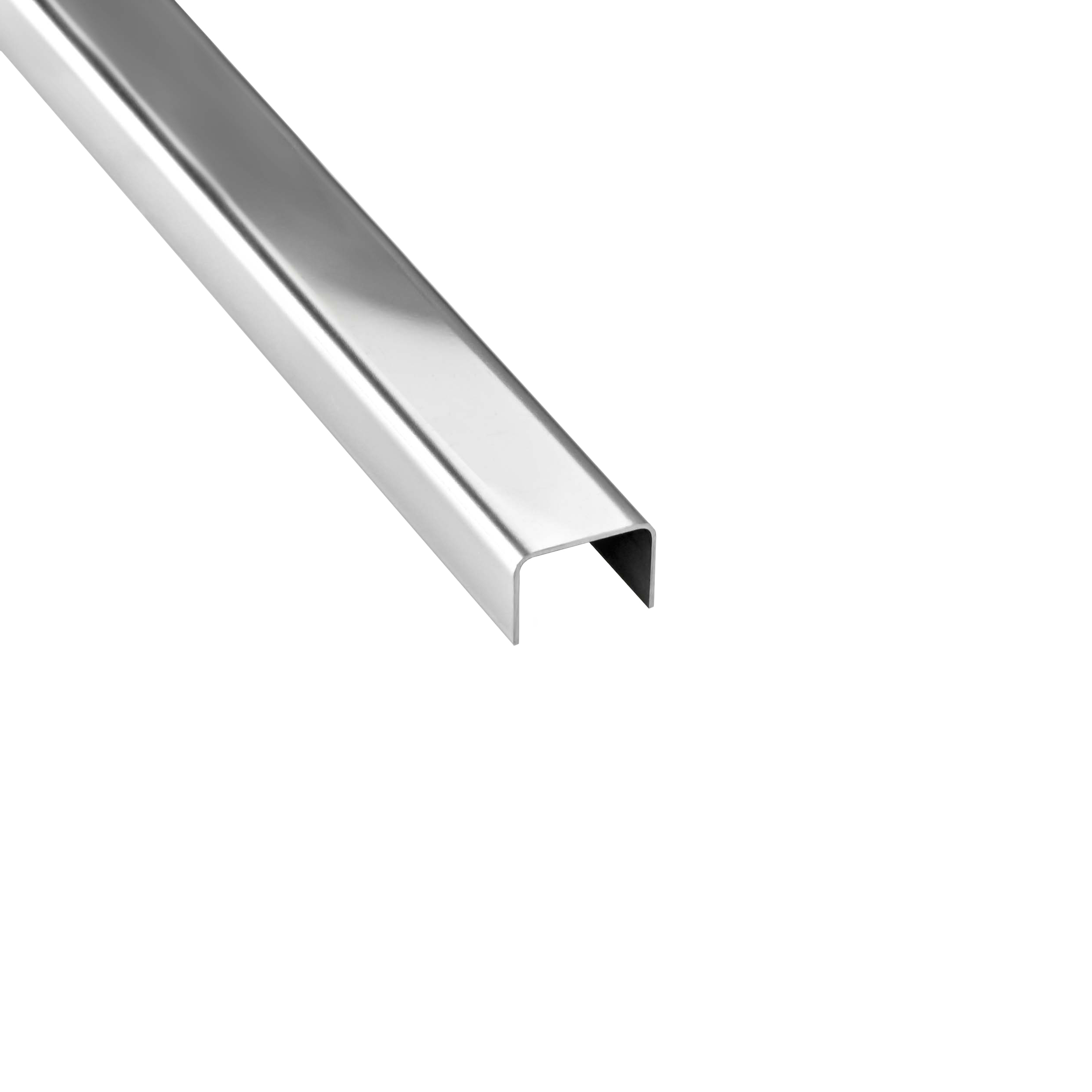 U Profil Edelstahlschiene Bordüre Fliesenschiene Edelstahl V2A L250cm 15mm silber glänzend U Profil Edelstahlschiene Bordüre Fliesenschiene Edelstahl V2A L250cm 15mm silber glänzend