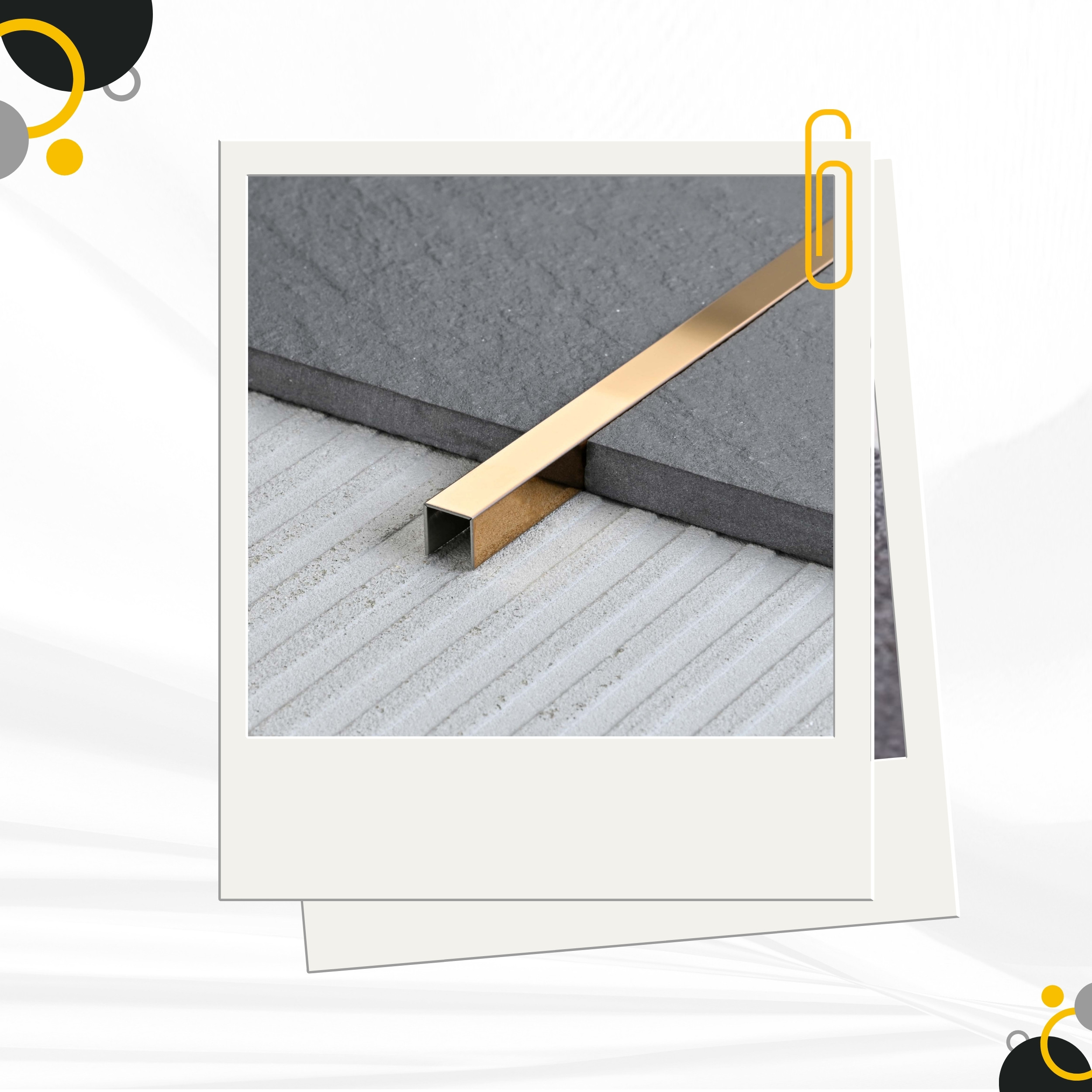 Deko Bordüre U-Profil Zierleiste Fliesenschiene Edelstahl V2A L250cm 10mm rose glänzend
