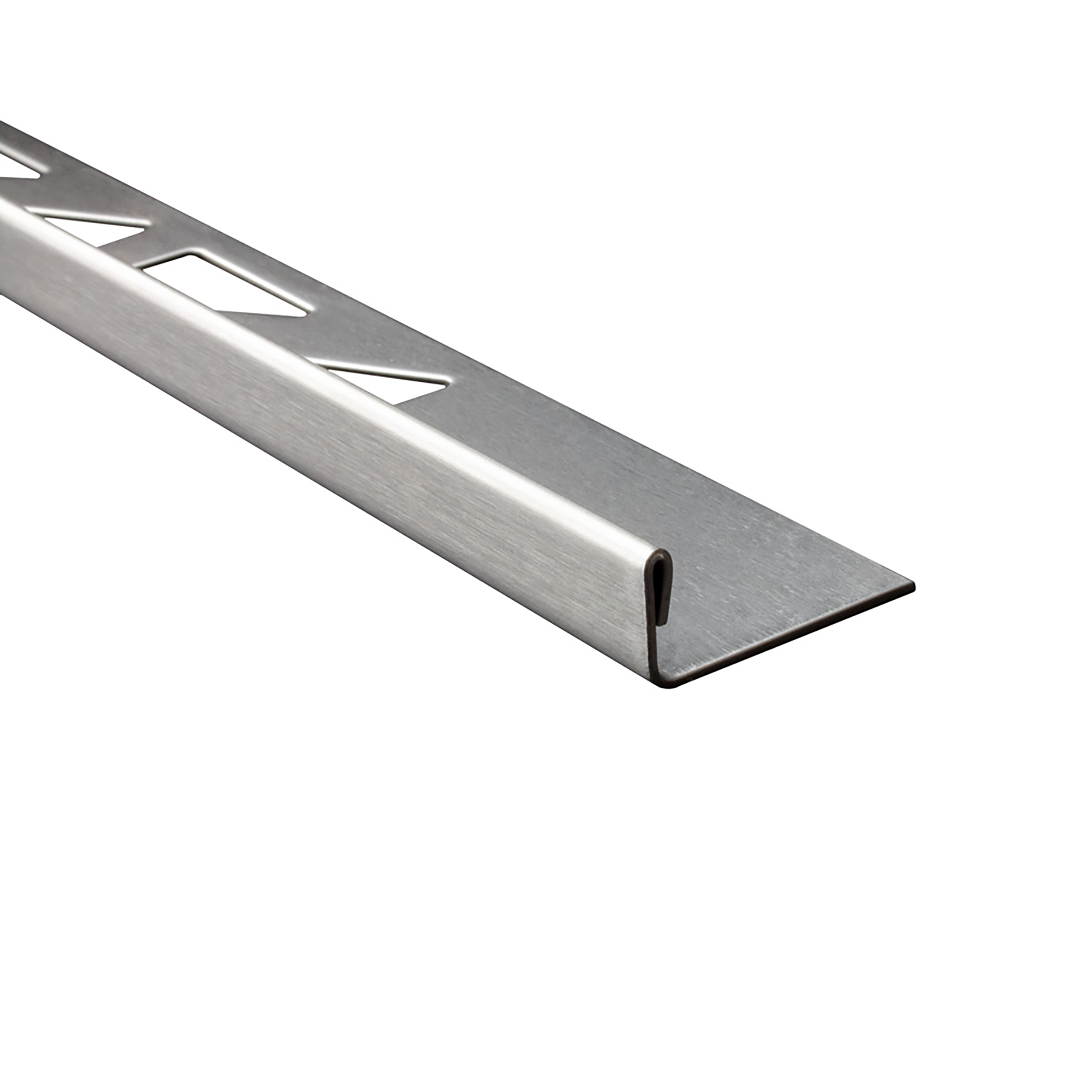 L-Profil Edelstahlschiene Profil Fliesenschiene Edelstahl V2A L250cm 8mm gebürstet