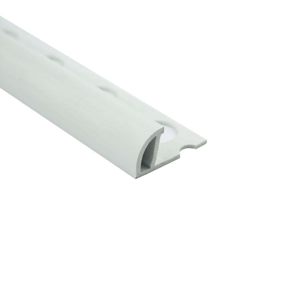 PVC Viertelkreis Fliesenschiene Fliesenprofil Kunststoff Schiene weiß L250cm