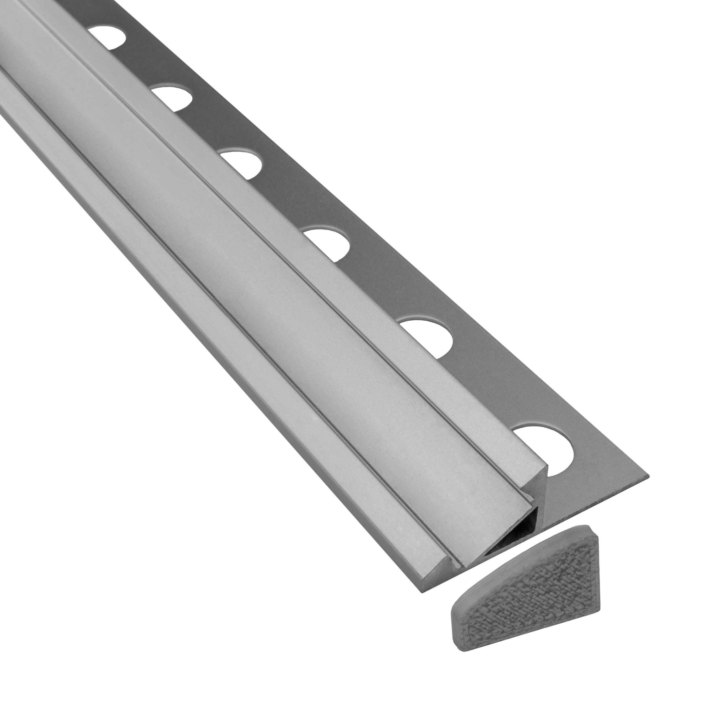 T77 LED Alu Fliesenprofil 12mm silber 30°