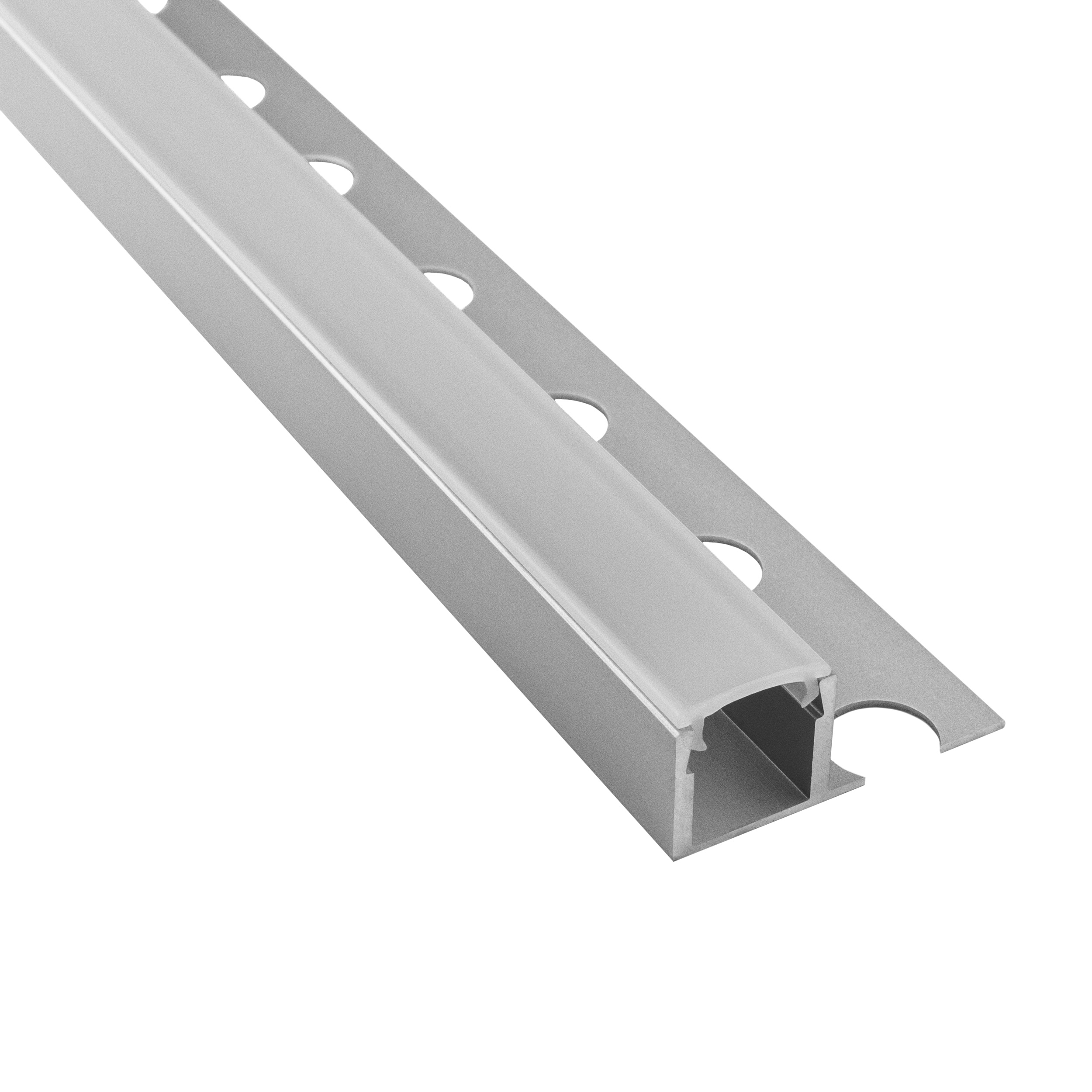 T77 LED Alu Fliesenprofil 12mm silber 1m opal T77 LED Alu Fliesenprofil 12mm silber 2m opal