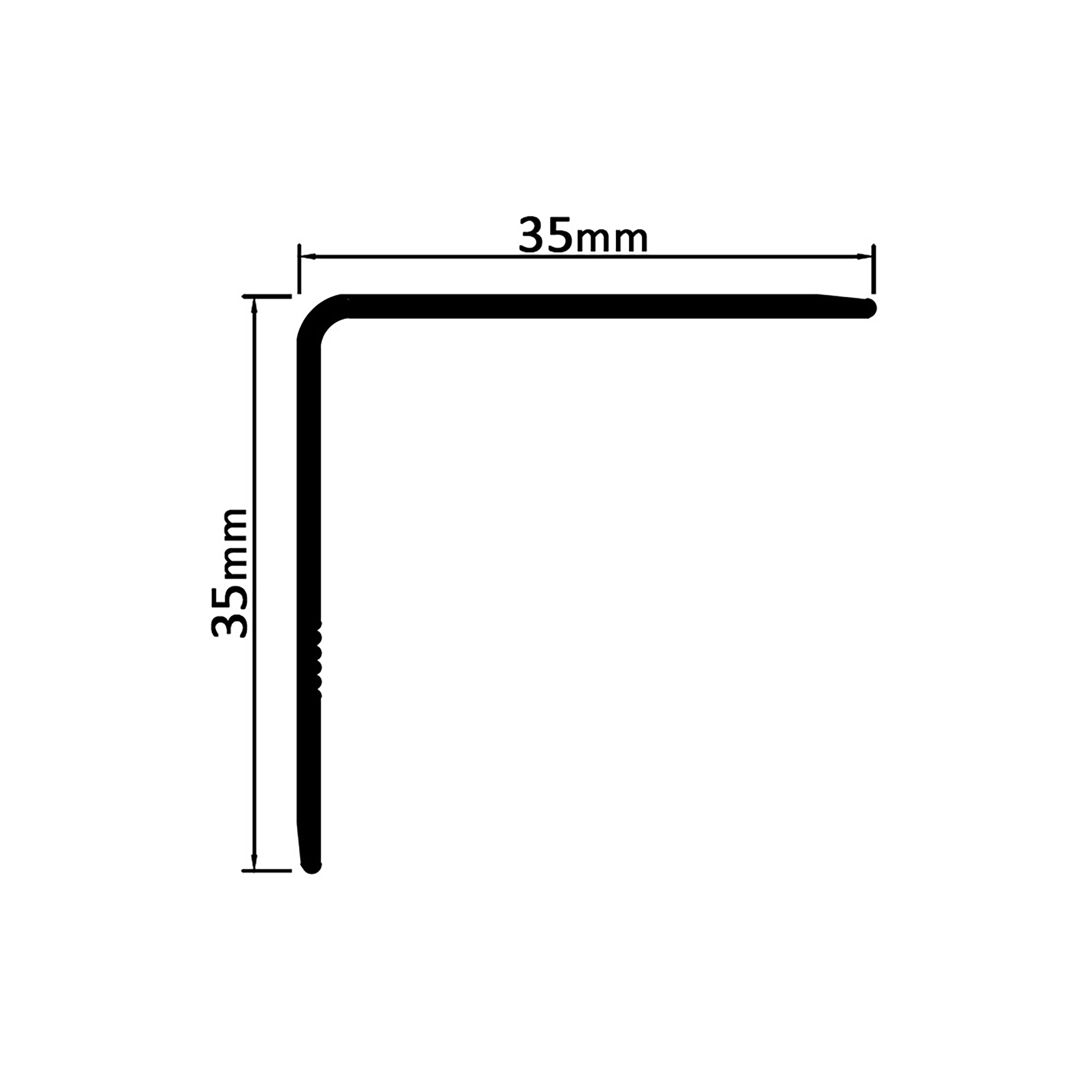 Alu Winkel-Profil Kantenschutz Zierleiste Profil silber 270cm H35mm matt Alu Winkel-Profil Kantenschutz Zierleiste Profil silber 270cm H35mm matt