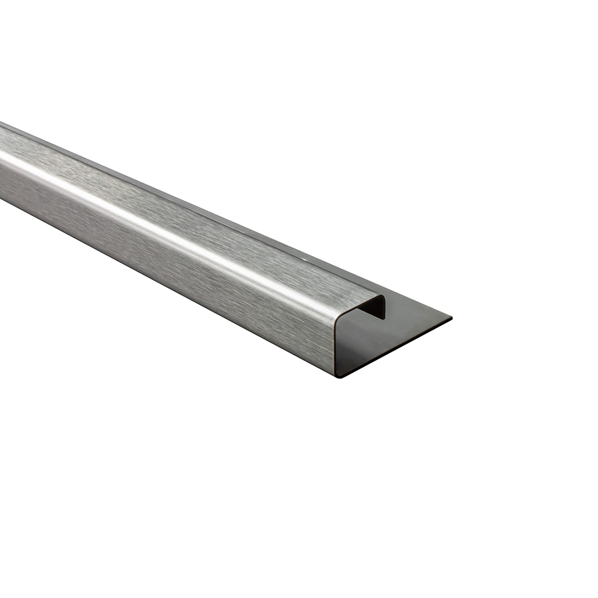 Quadrat Edelstahlschiene Profil Fliesenschiene Edelstahl V2A 2,5m 11mm gebürstet
