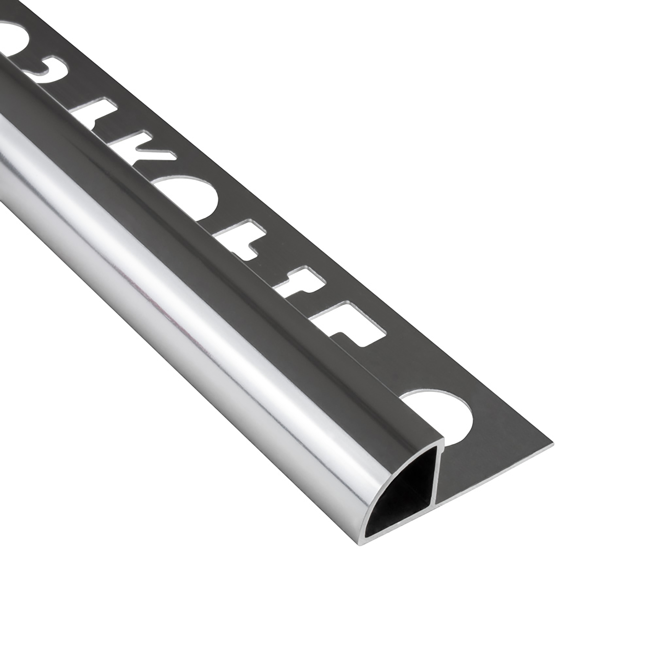 Alu Viertelkreis Profil Fliesenschiene silber poliert L270cm 10mm