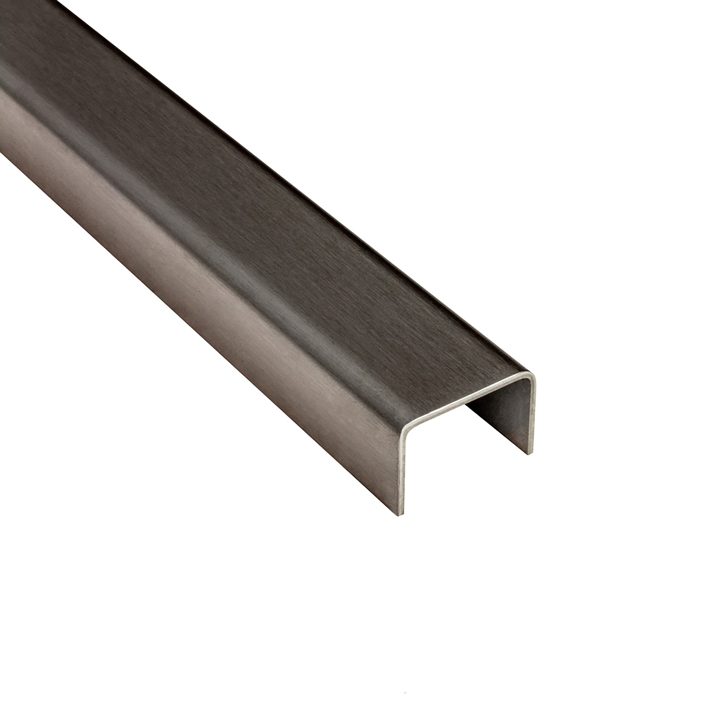 U Profil Edelstahlschiene Bordüre Fliesenschiene Edelstahl V2A L250cm H15mm gebürstet